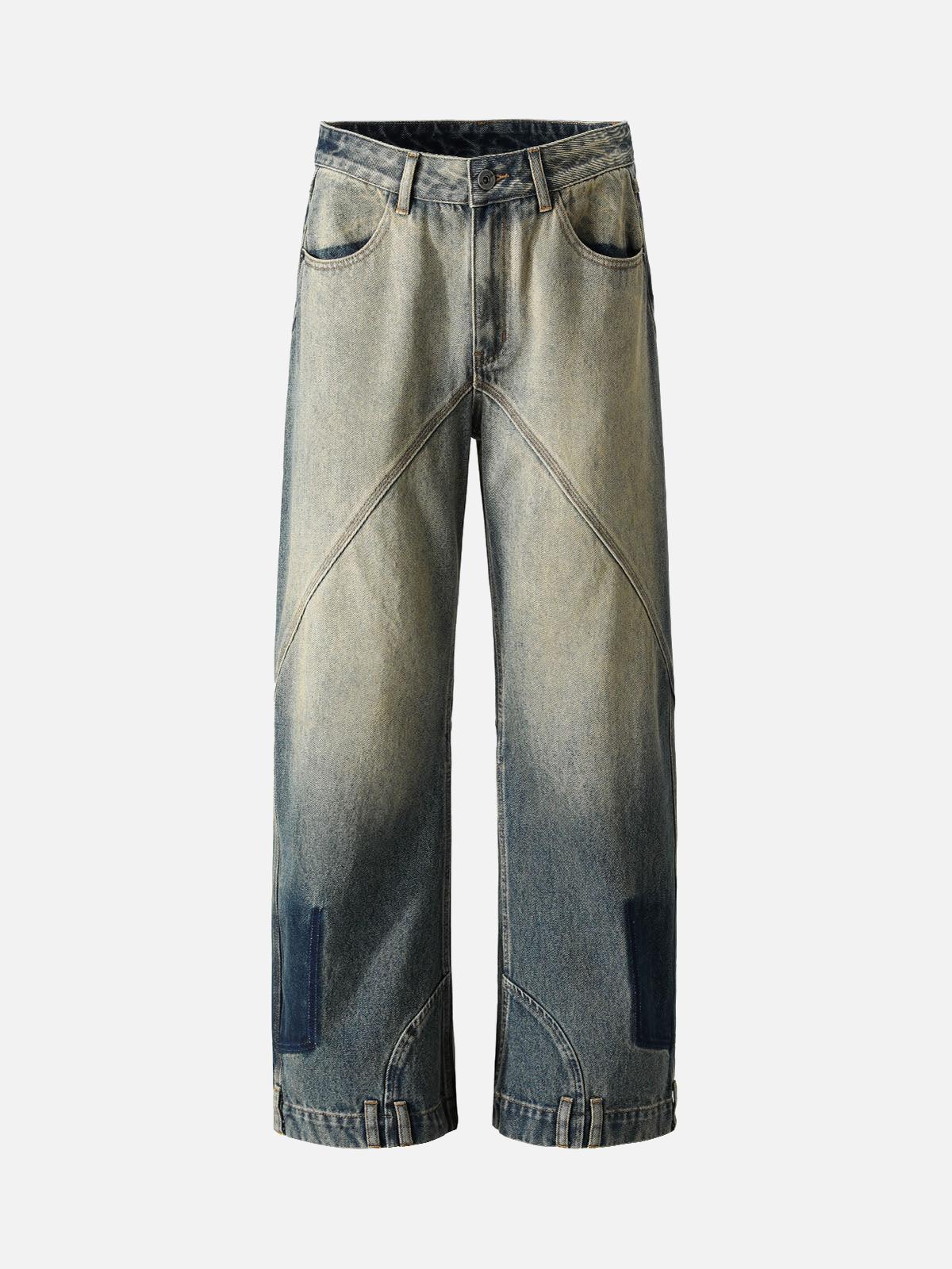 TALISHKO Deconstructed Ankle Loop Straight Jeans