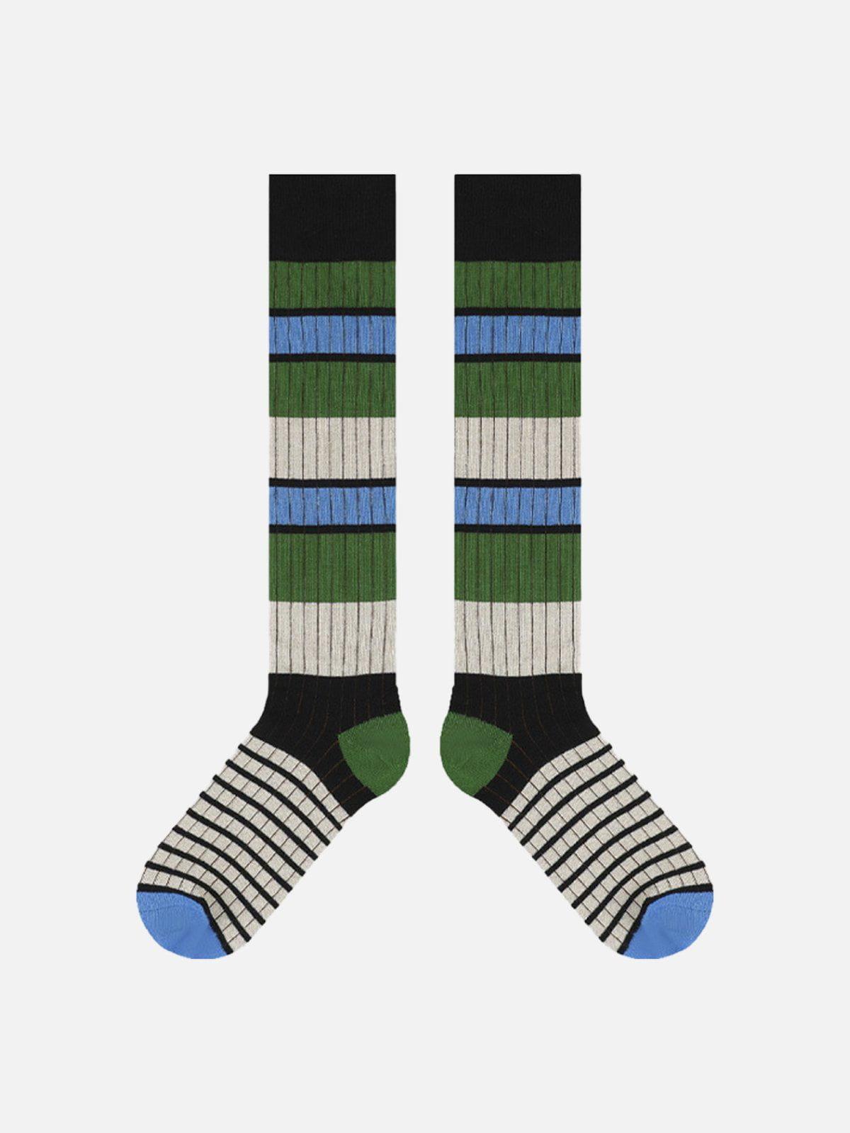 TALISHKO Vintage Stripe Patchwork Socks