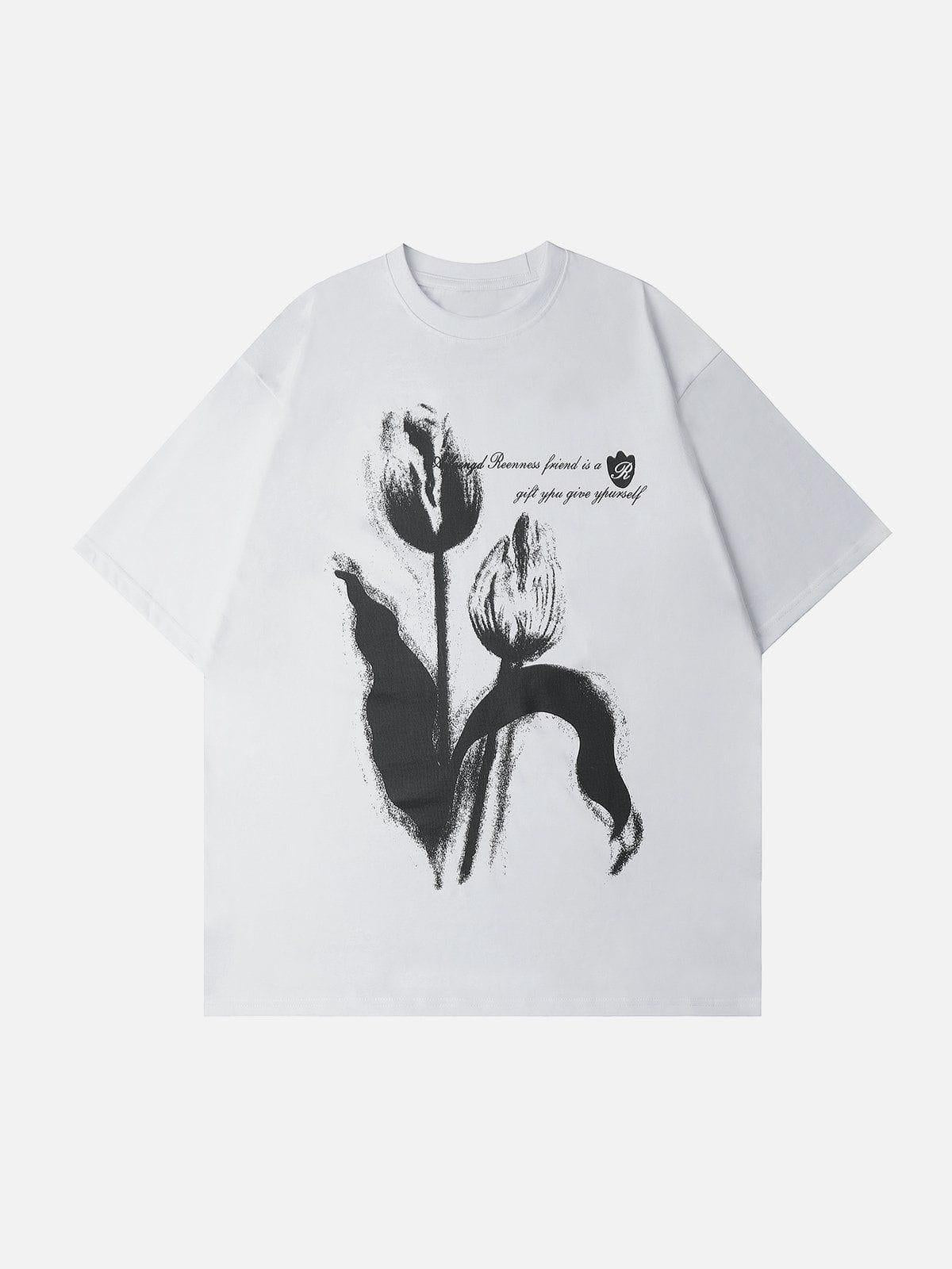 TALISHKO Blurring Tulip Print Tee