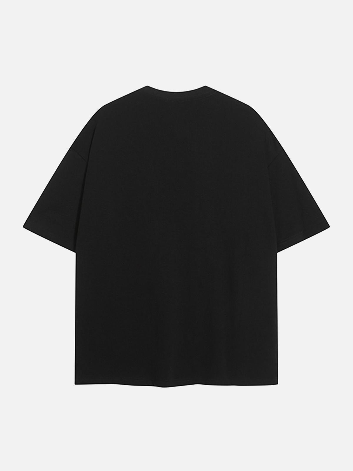 TALISHKO Dark Sunset Ocean Print Street Rap T-Shirt
