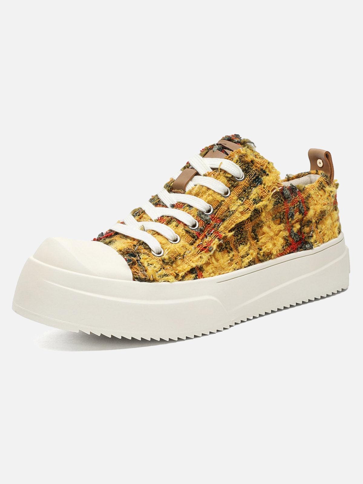 TALISHKO Retro Canvas Irregular Sneakers
