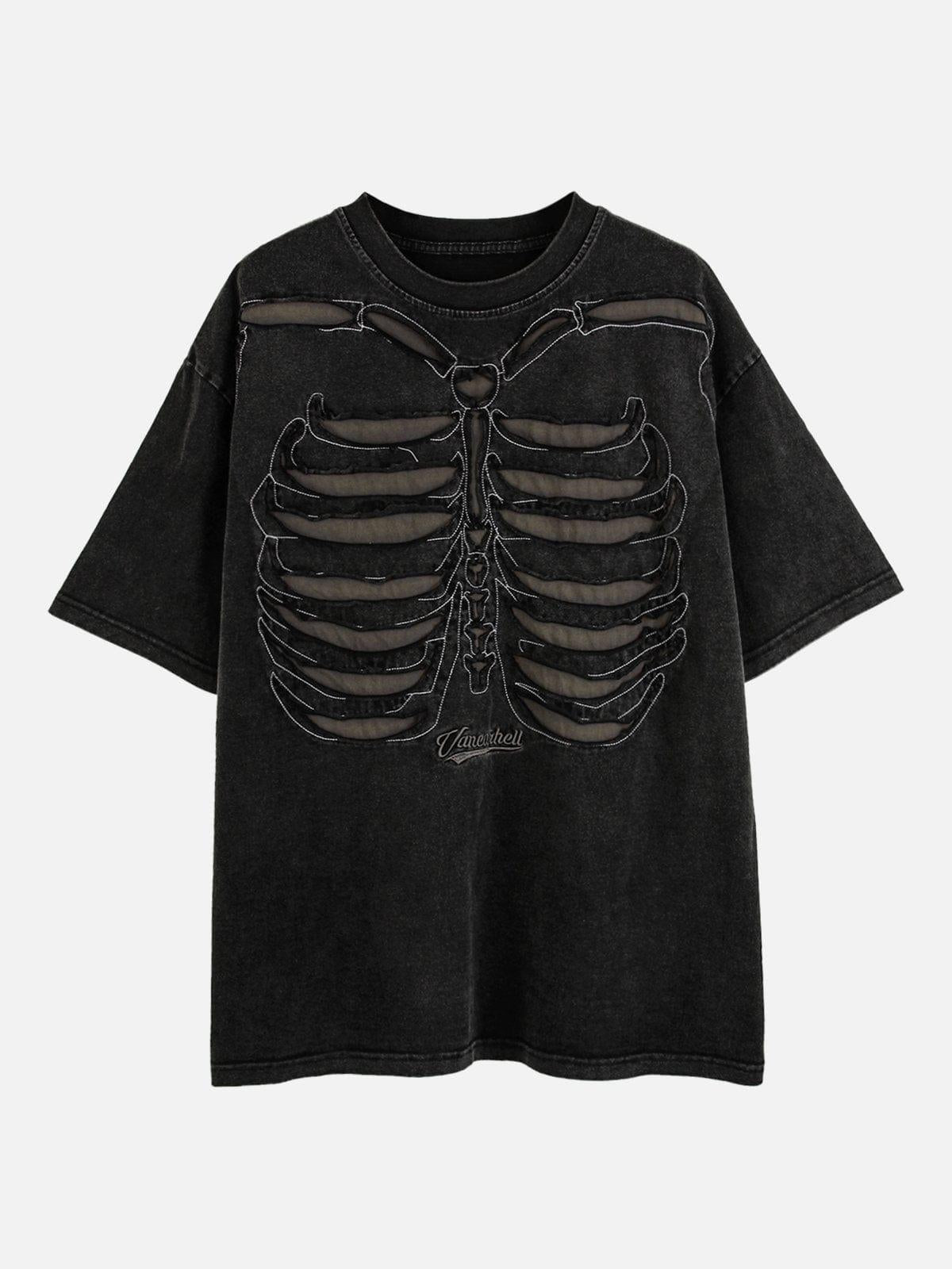 TALISHKO Skull Distressed Wash Tee