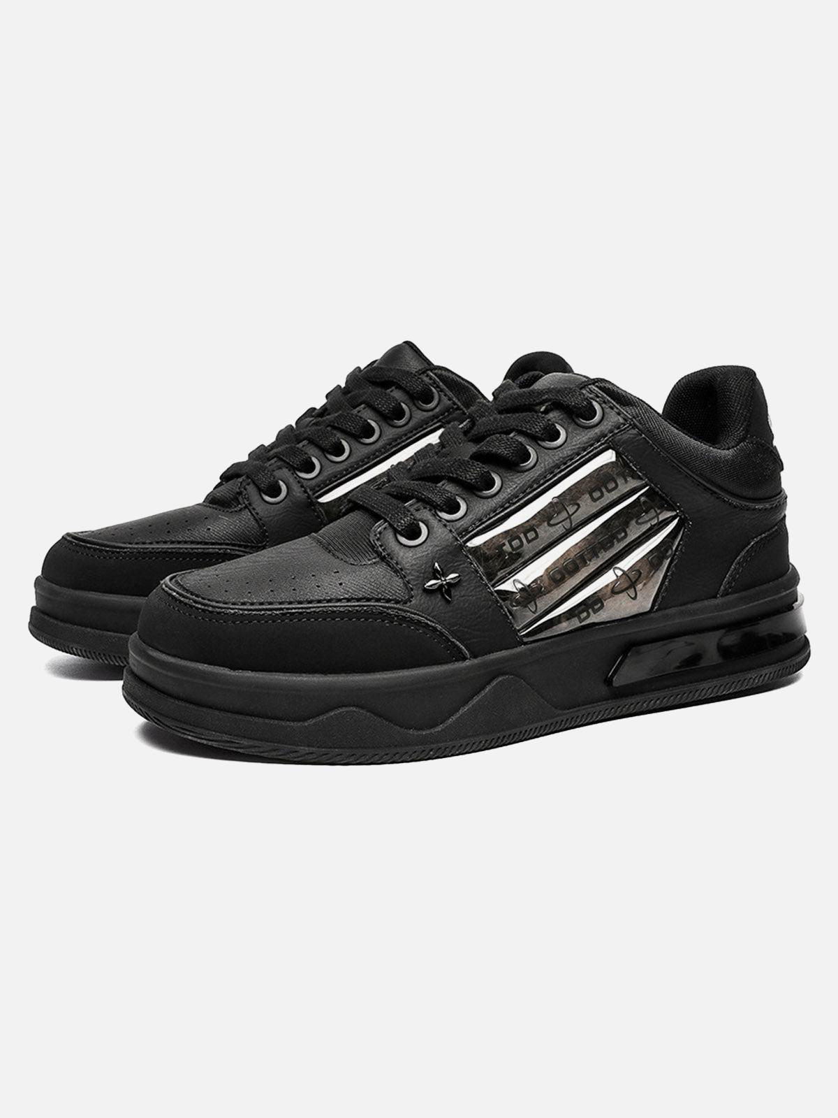 TALISHKO Dark Embroidered Letters Skate Shoes