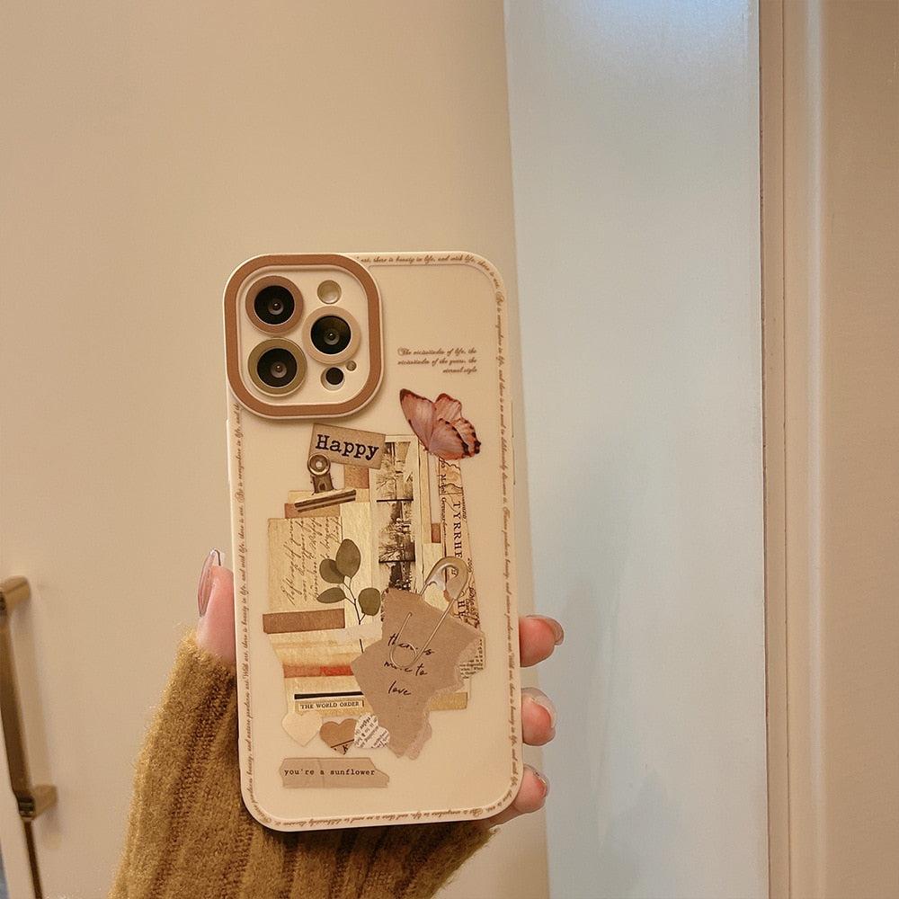 TALISHKO Retro Butterfly Mobile Phone Case For iPhone