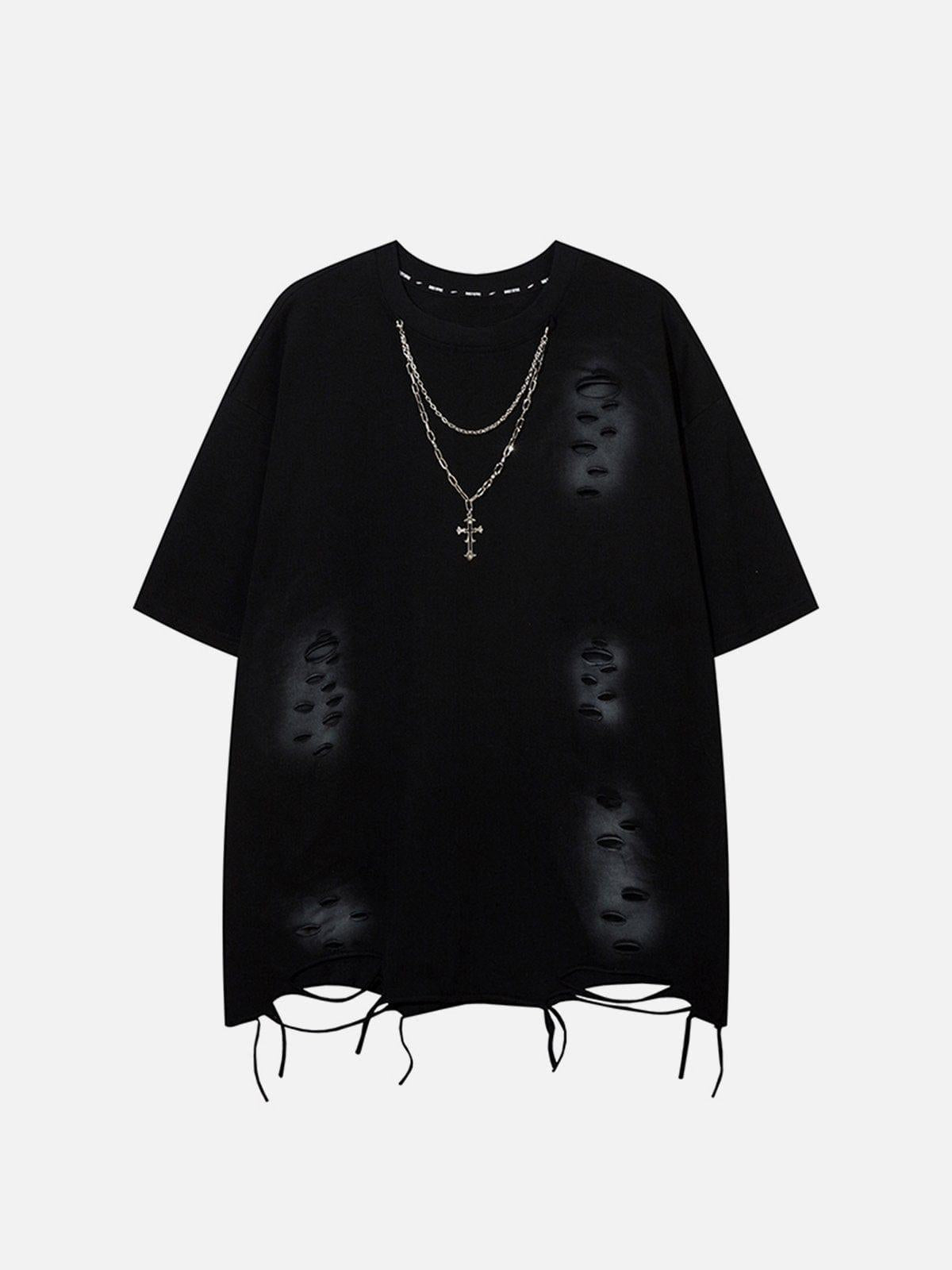 TALISHKO Washed Distressed Tee