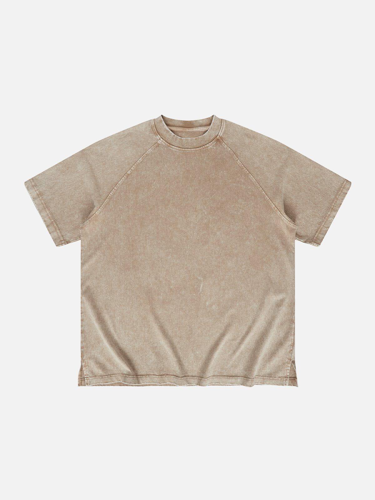 TALISHKO Solid Washed Essential Cotton Tee