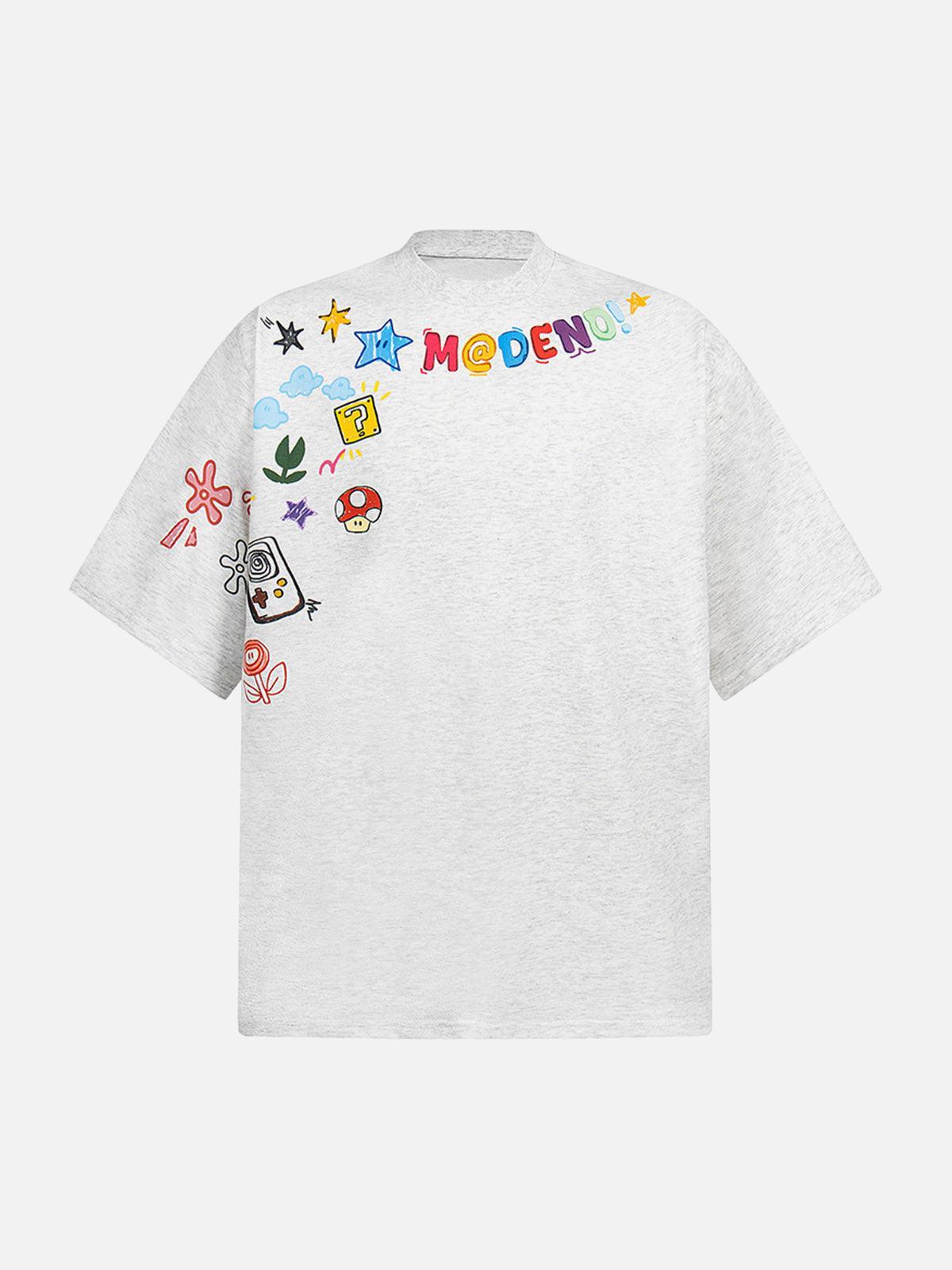 TALISHKO Floral Embroidered Crew Neck T-Shirt