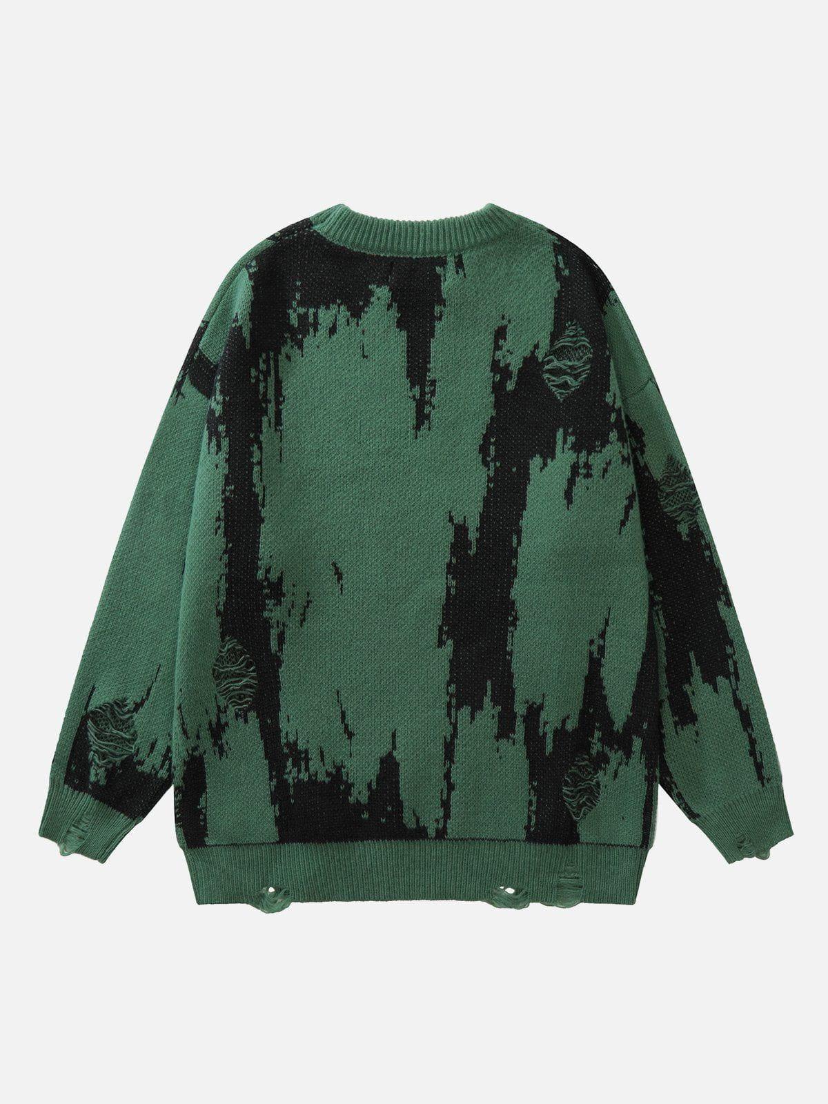 TALISHKO Tie Dye Letter Print Sweater