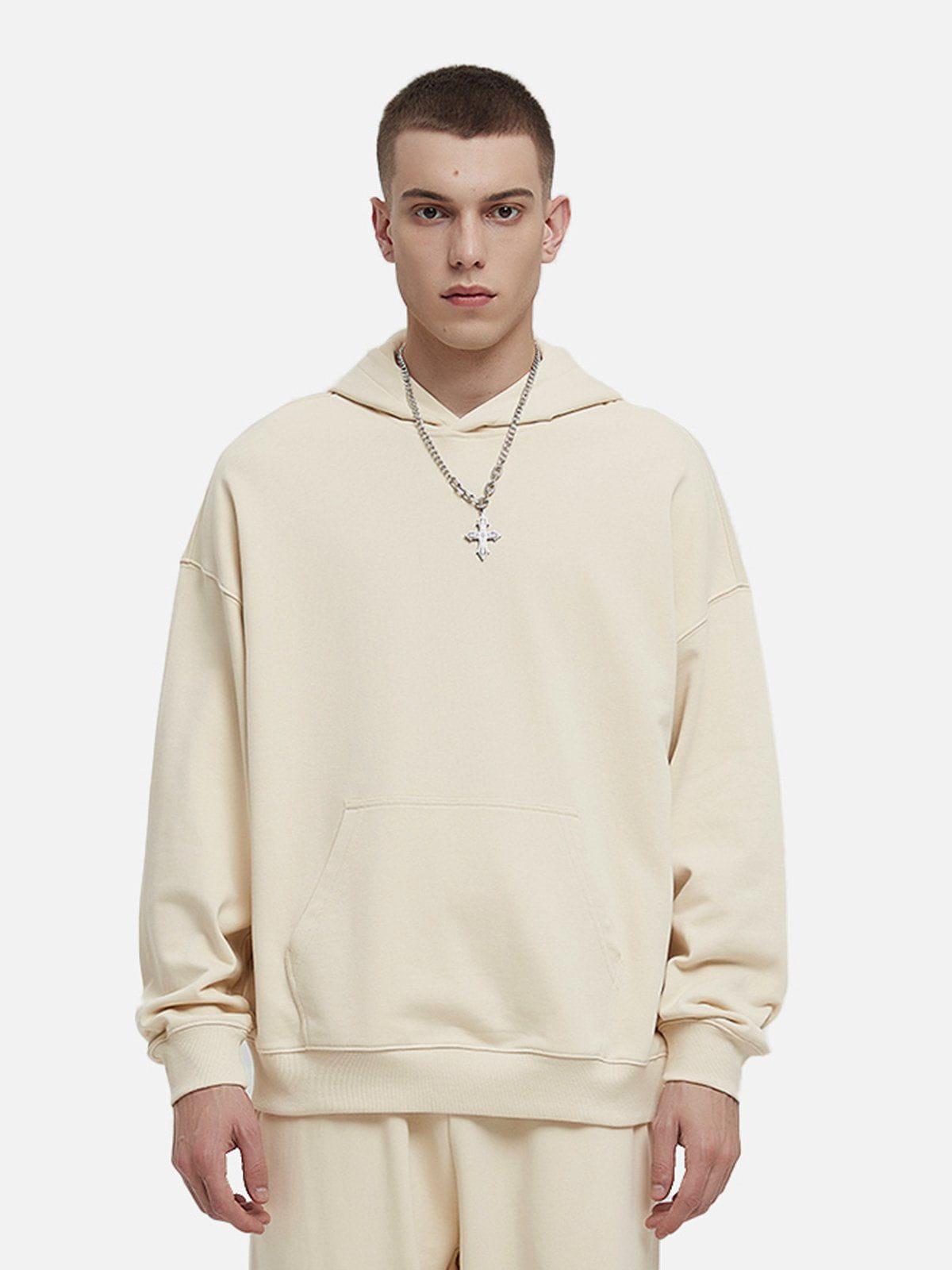 TALISHKO Solid Cotton Hoodie