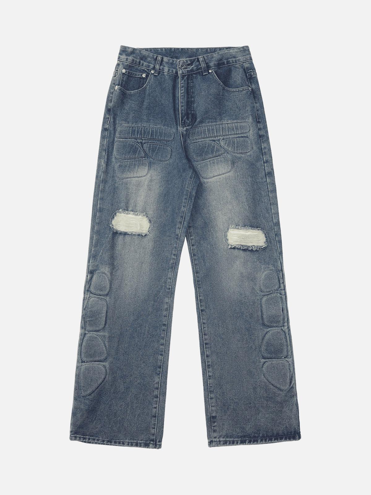 TALISHKO High Street Washed Ripped Jeans