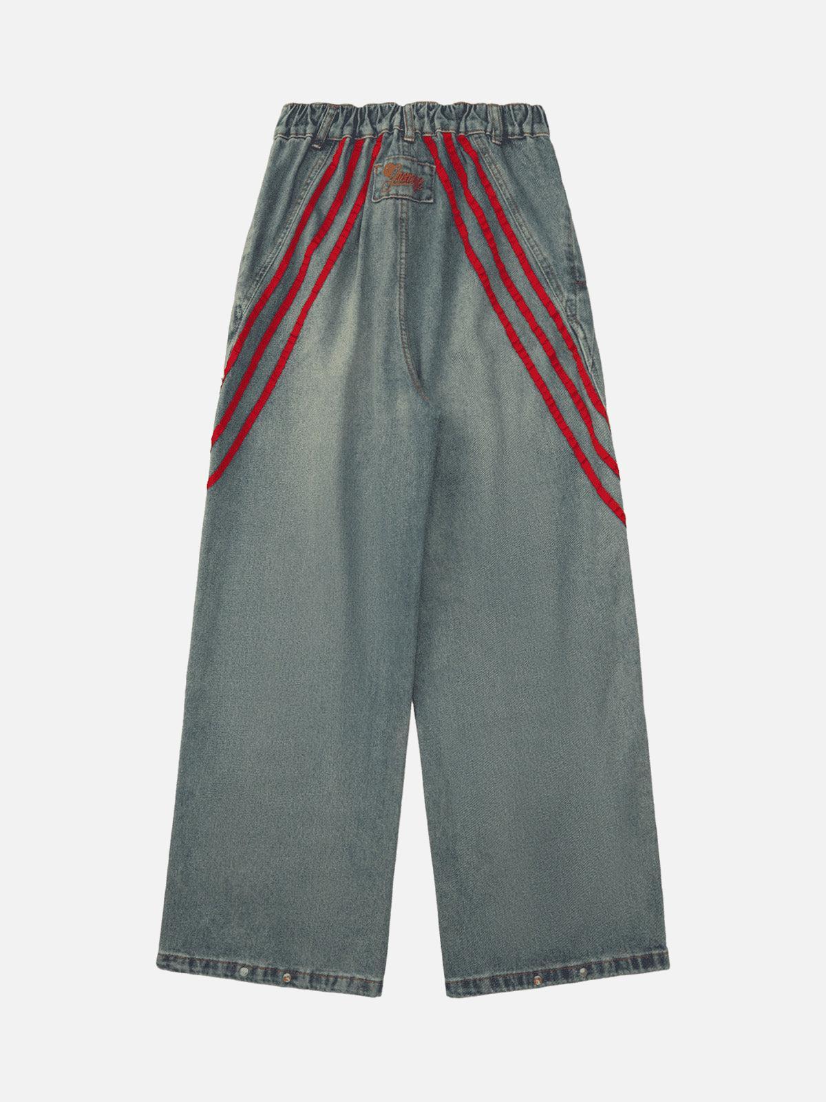 TALISHKO American Retro Contrast Washed Jeans