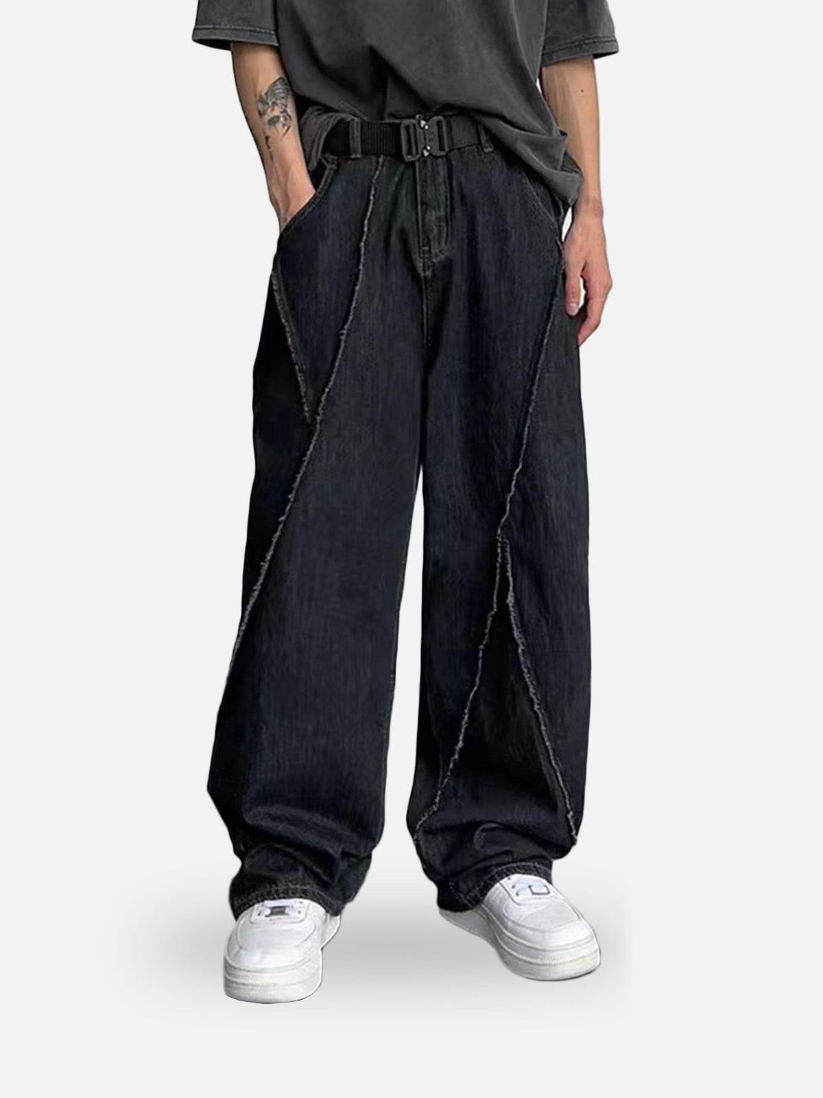 TALISHKO Patchwork Folds Loose Jeans