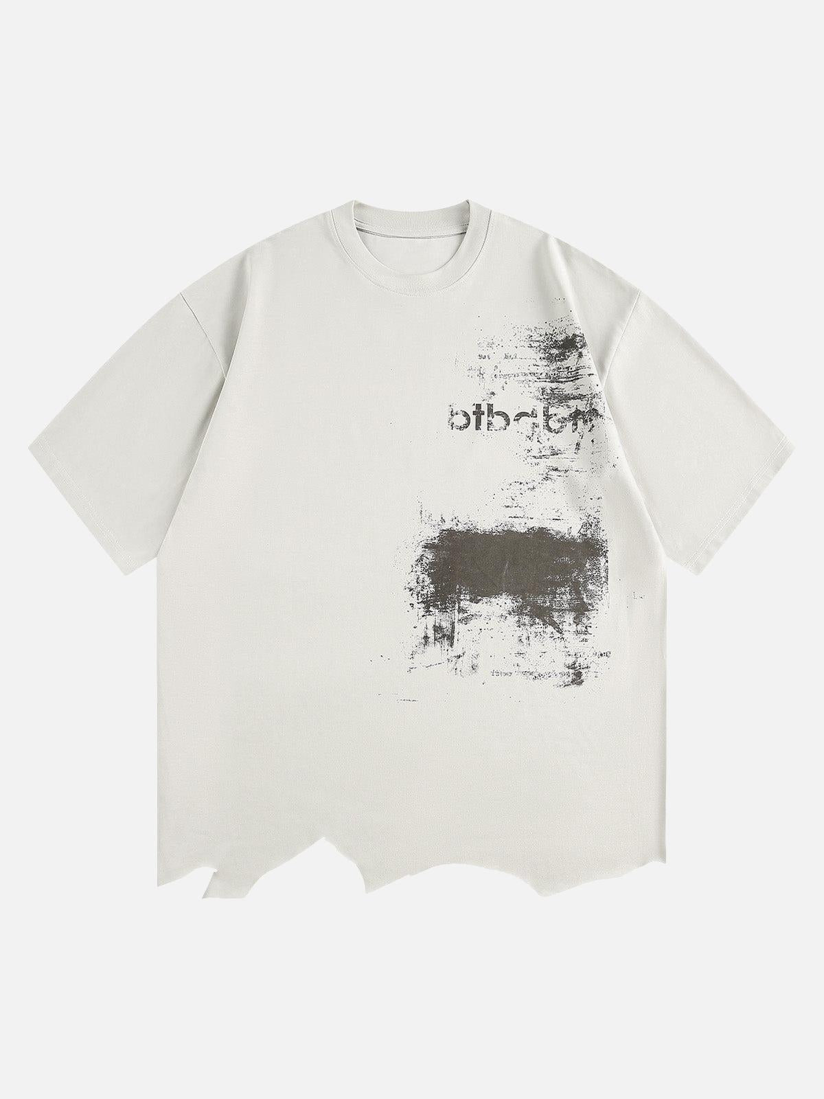 TALISHKO Tattered Design Printed T-Shirt