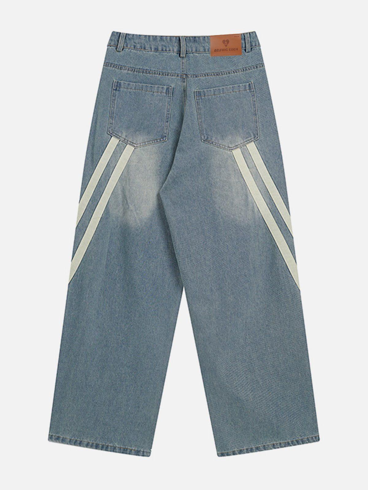 TALISHKO Slant Stripe Jeans