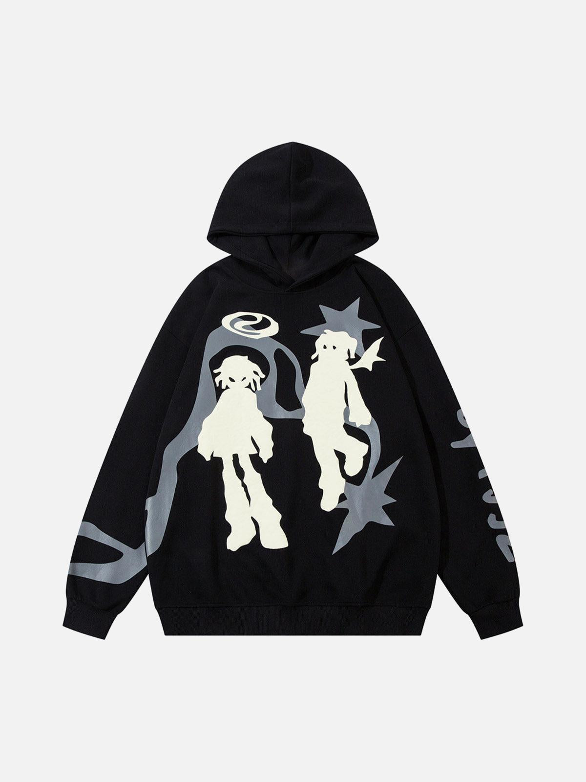 TALISHKO Abstract Angel Print Pullover Hoodie