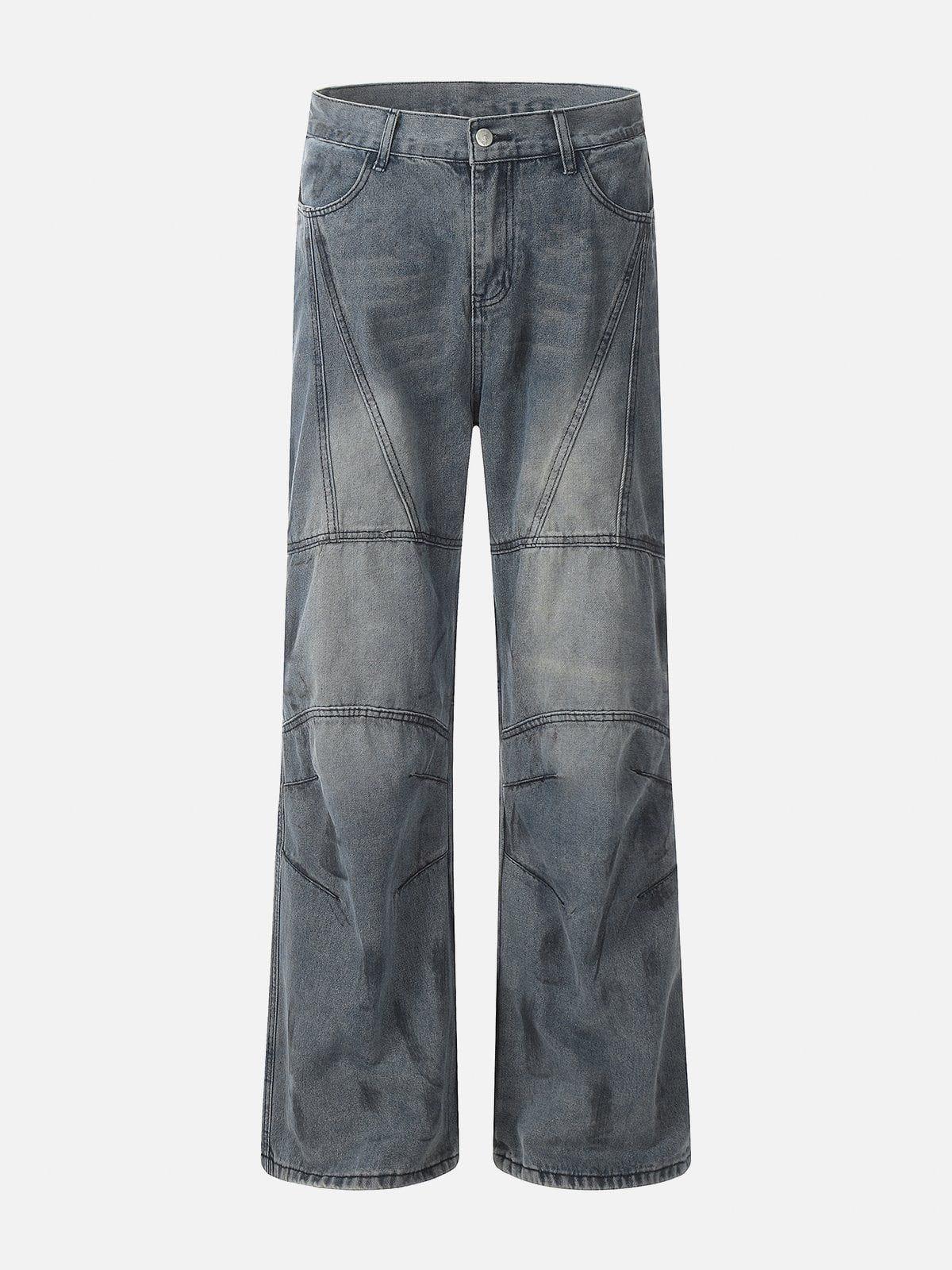 TALISHKO Deconstructive Design Washed Jeans