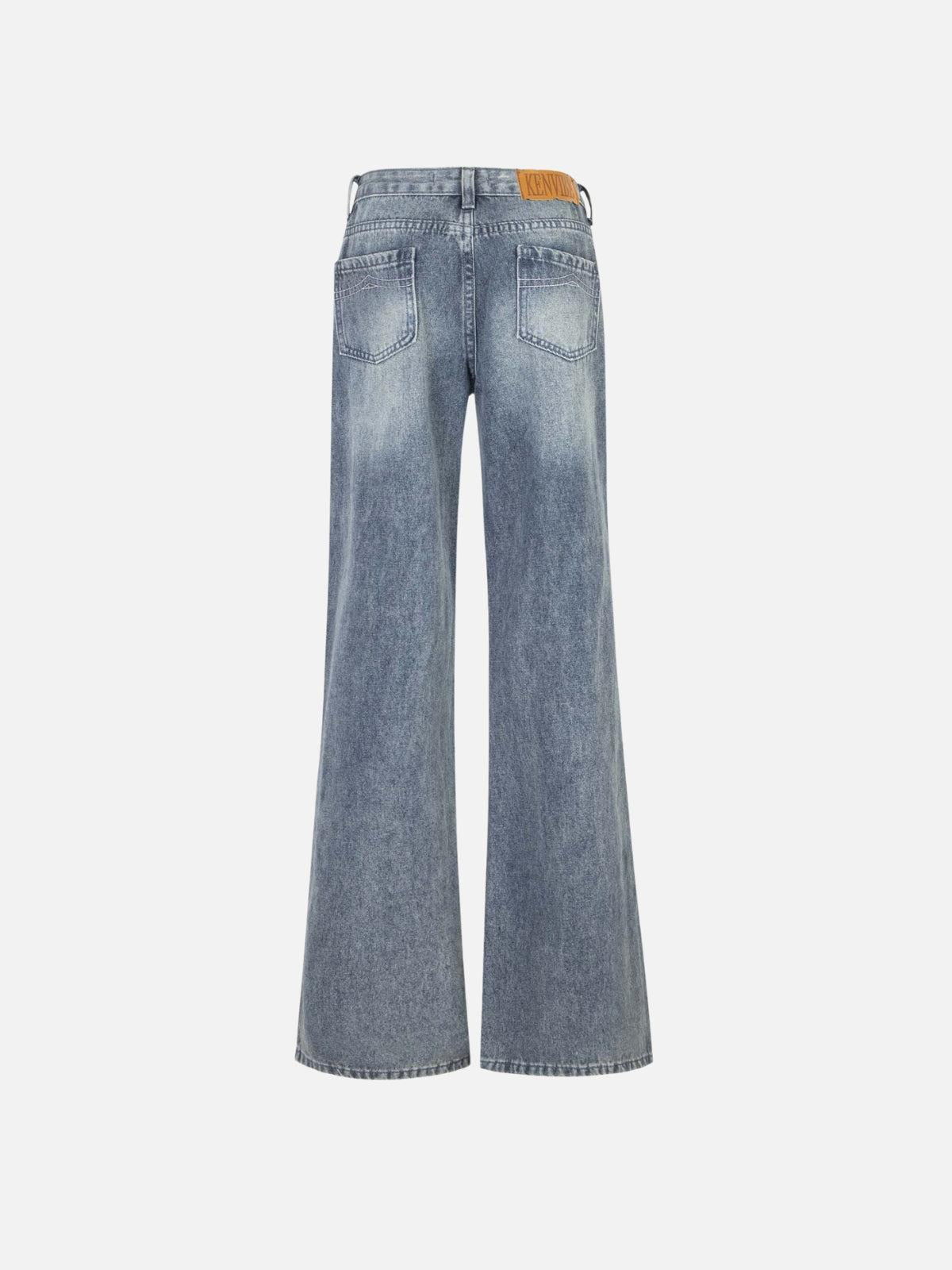 TALISHKO Basic Washed Low-Rise Jeans