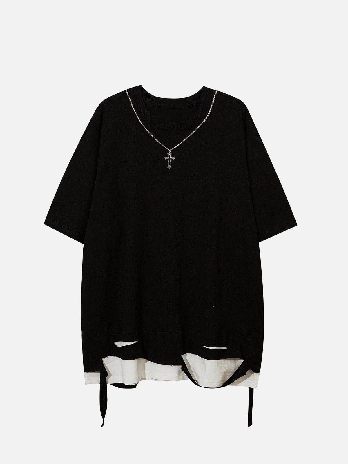 TALISHKO Broken Chain Decoration Tee