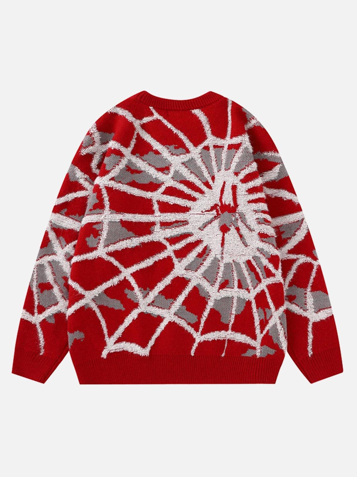 TALISHKO Spider Knit Crew Neck Sweater