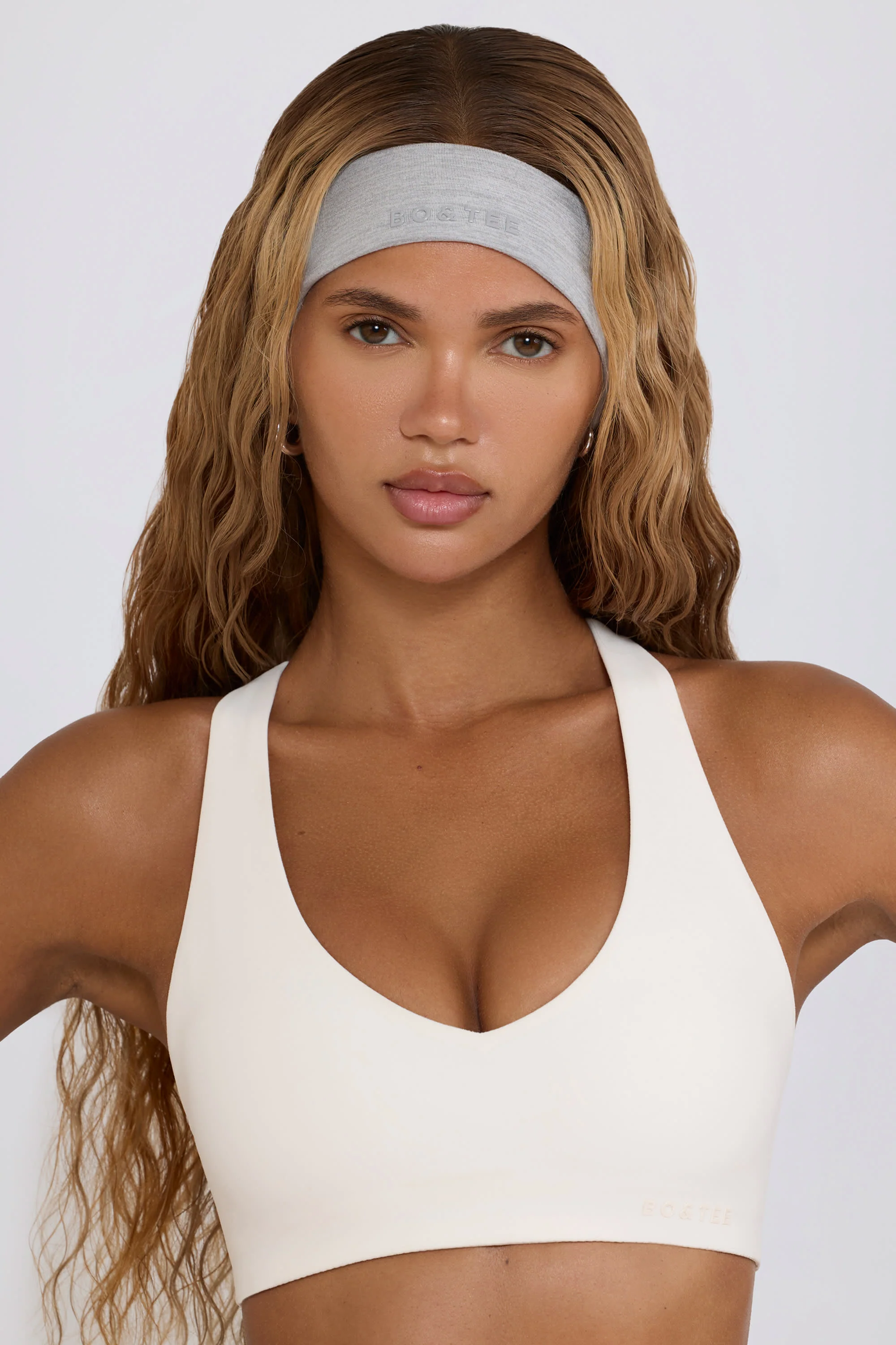 Soft Active Headband in Grey Marl