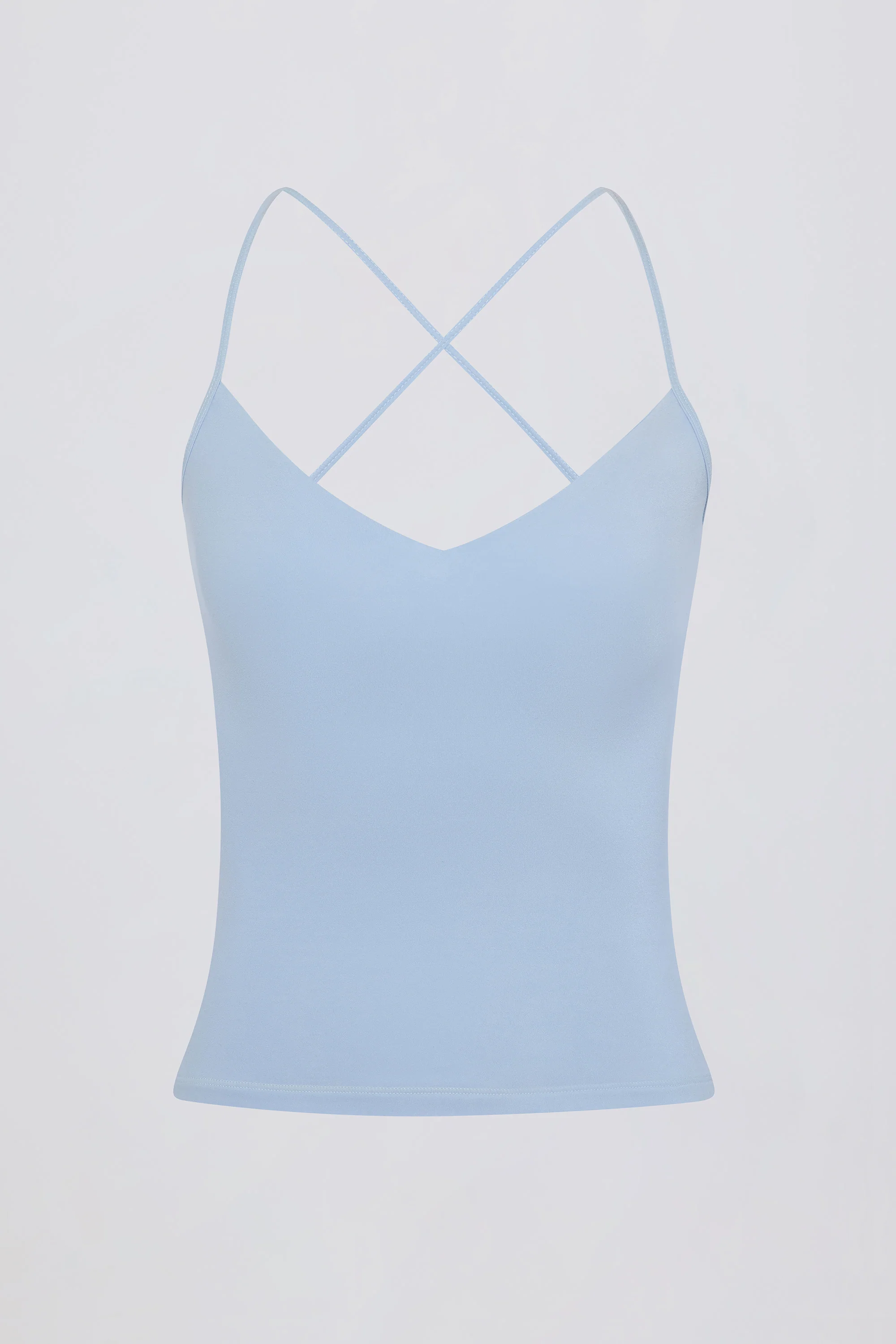 Cross-Back Tank Top in Sky