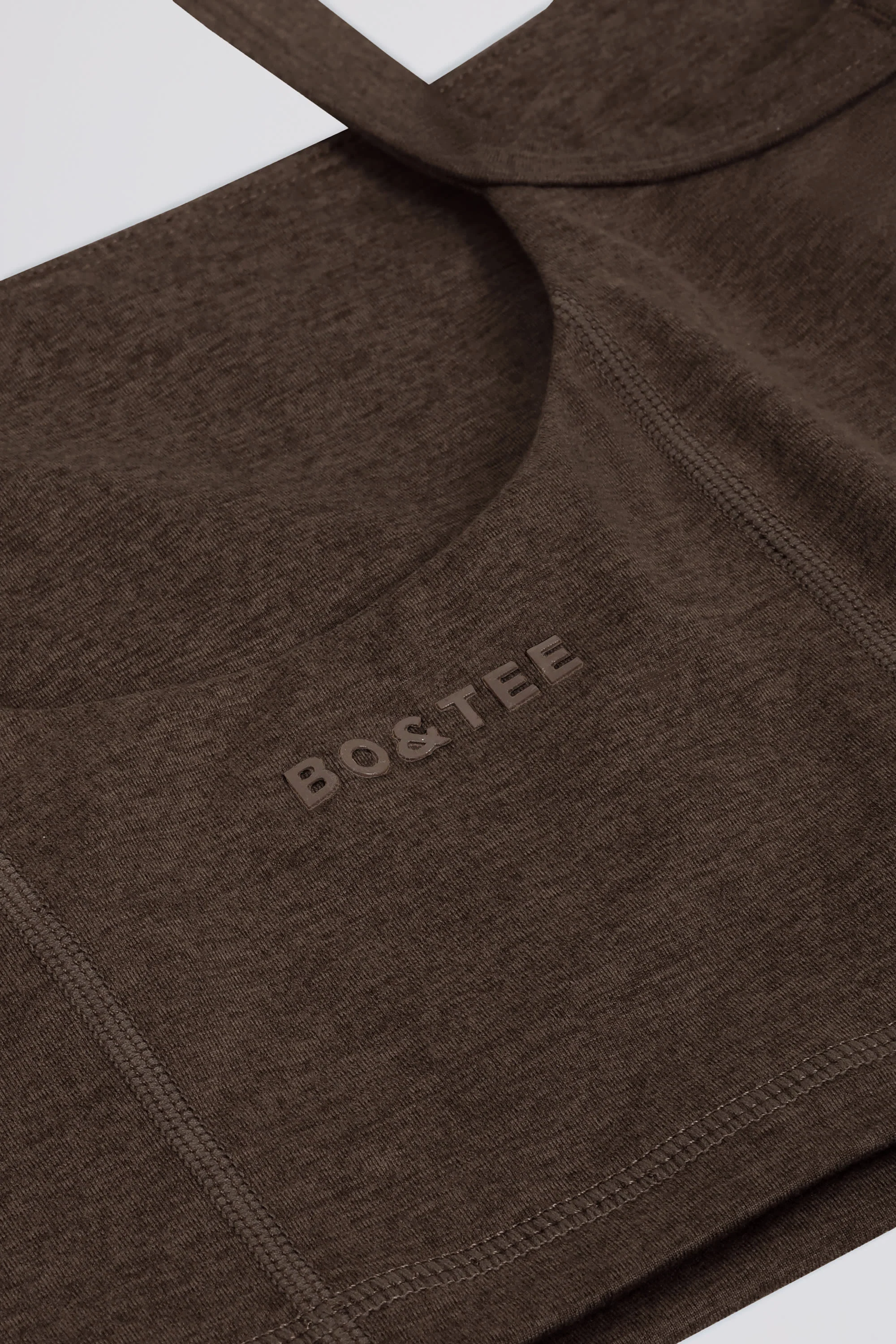 Cropped Tank Top in Pecan Marl