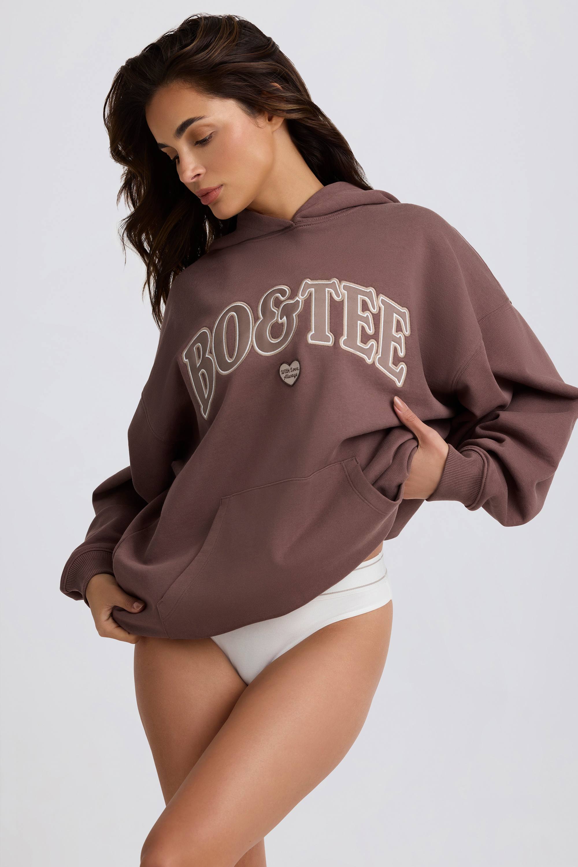 Oversized Hoodie in Mocha