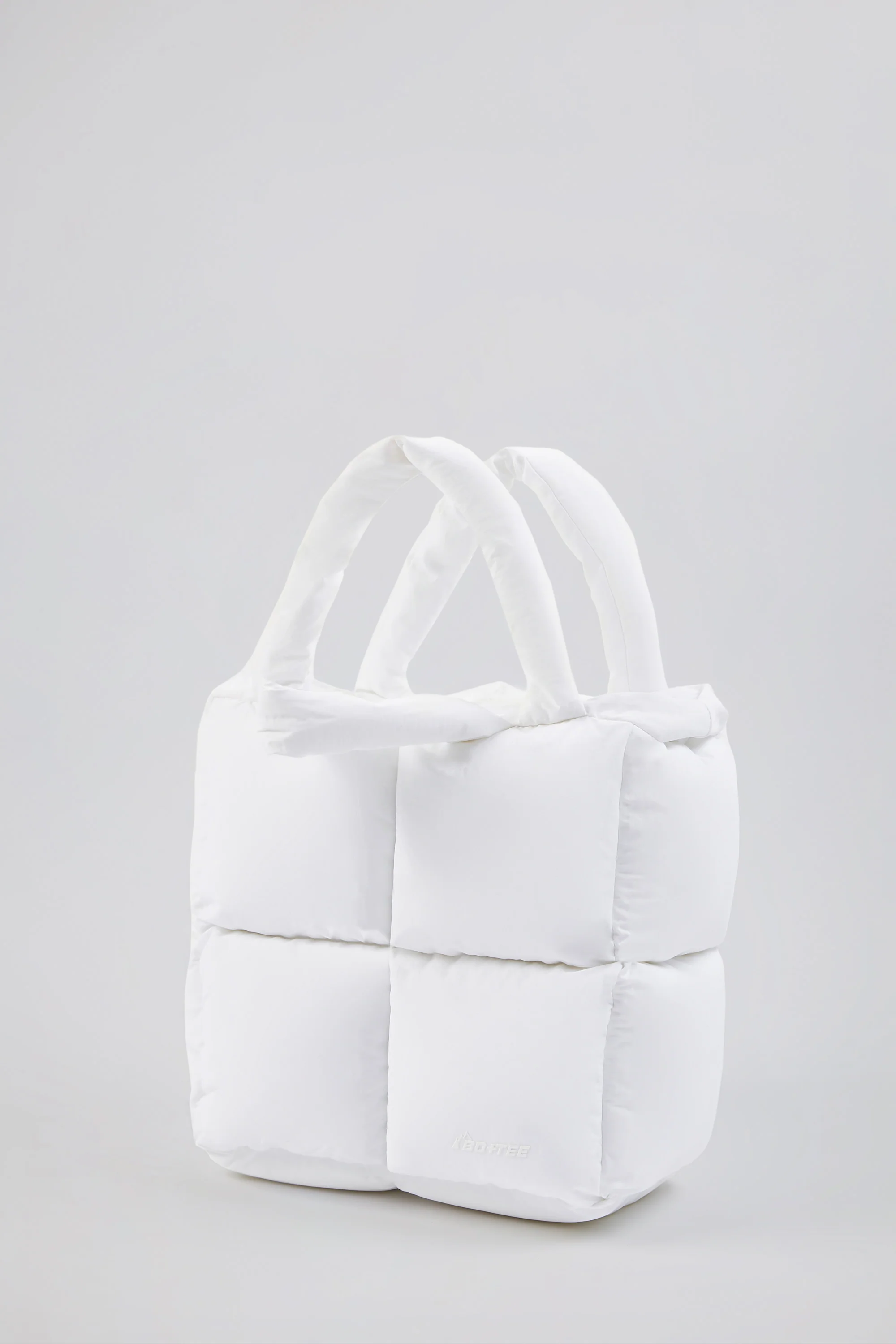 Quilted Puffer Bag in White