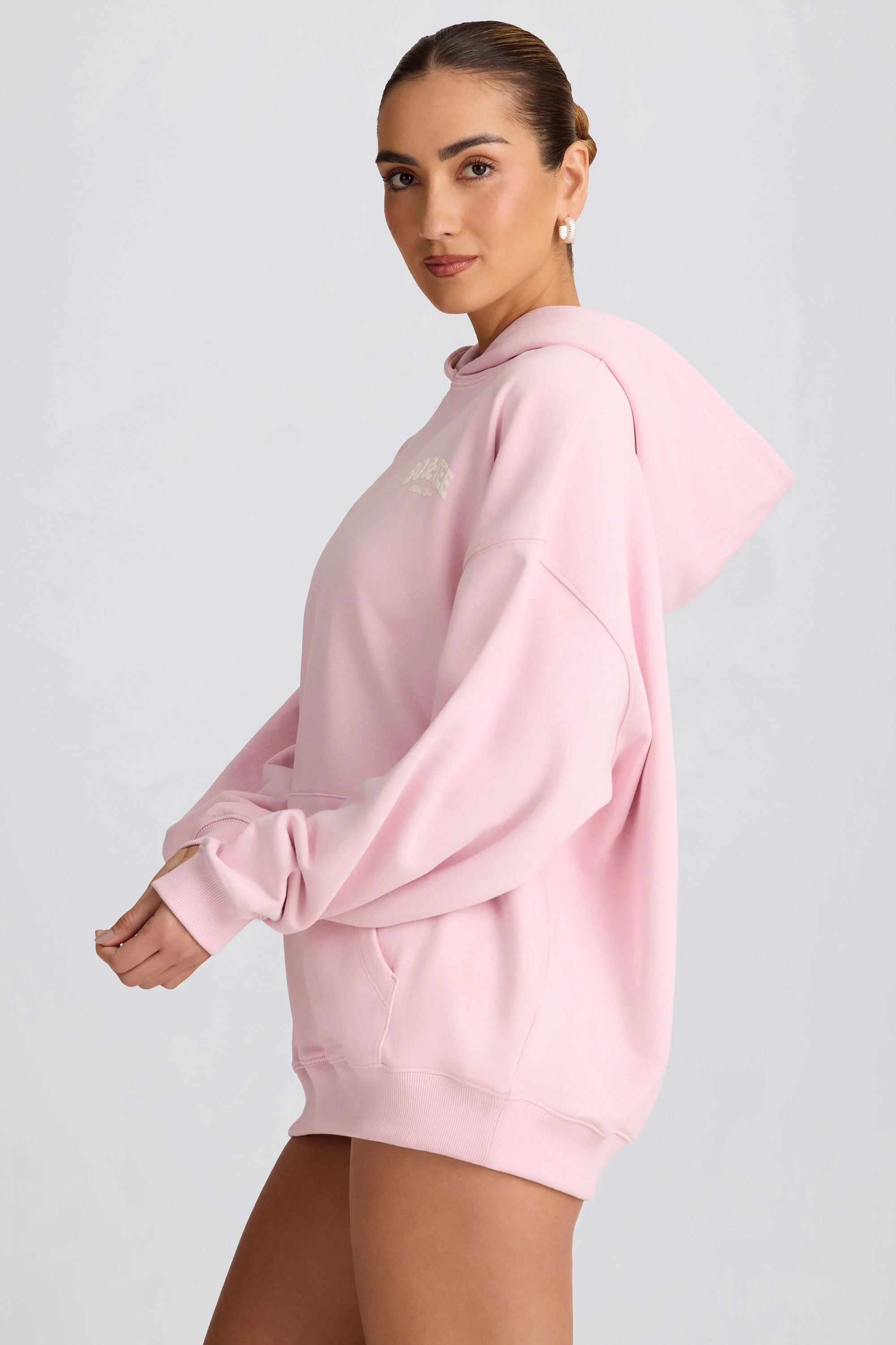 Oversized Hoodie in Soft Pink