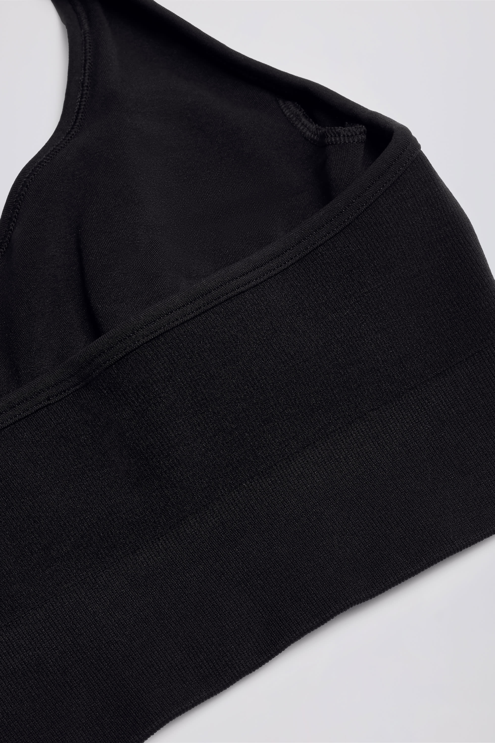 Define Luxe Halterneck Sports Bra in Jet Black