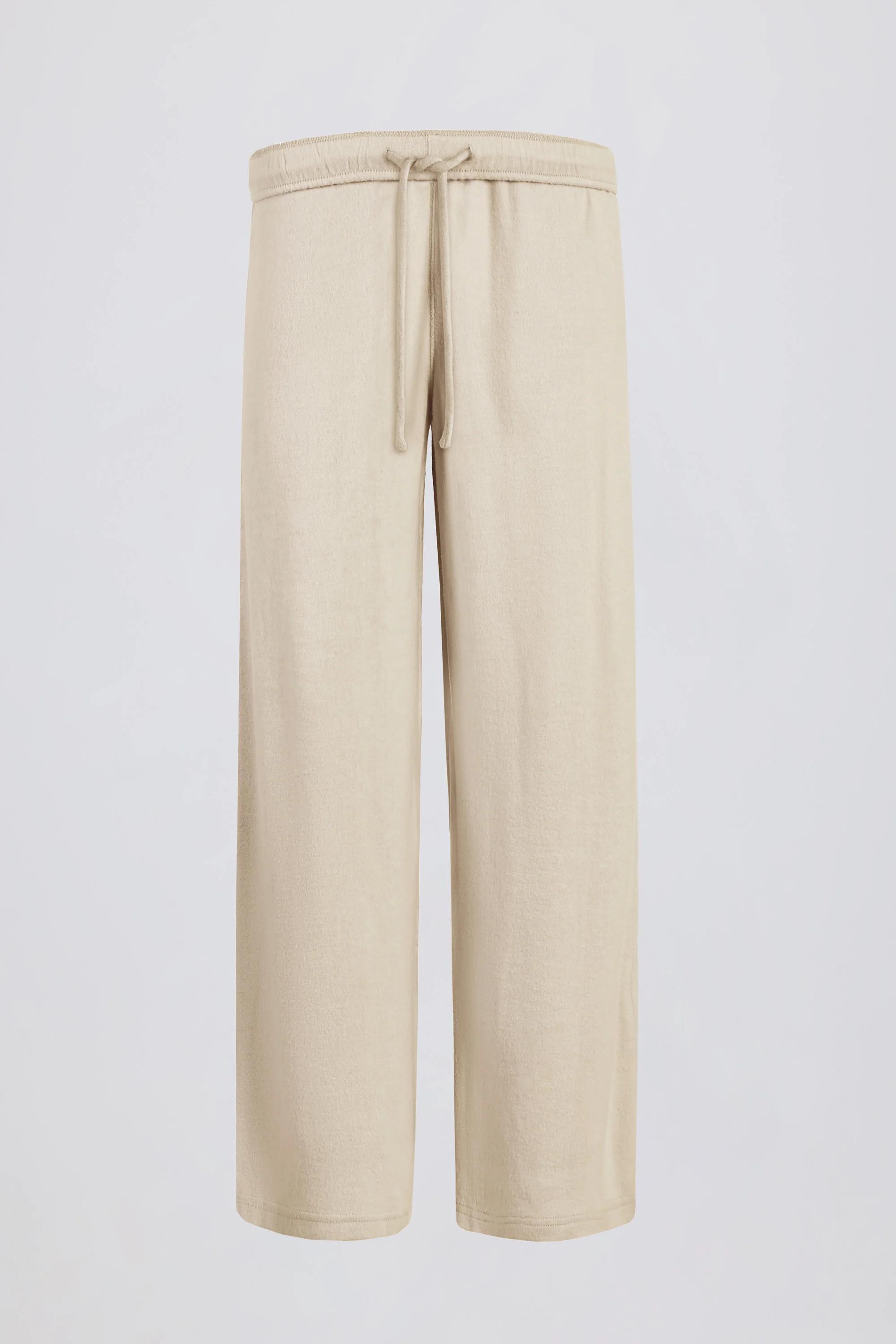 Tall Brushed Jersey Wide-Leg Joggers in Ecru