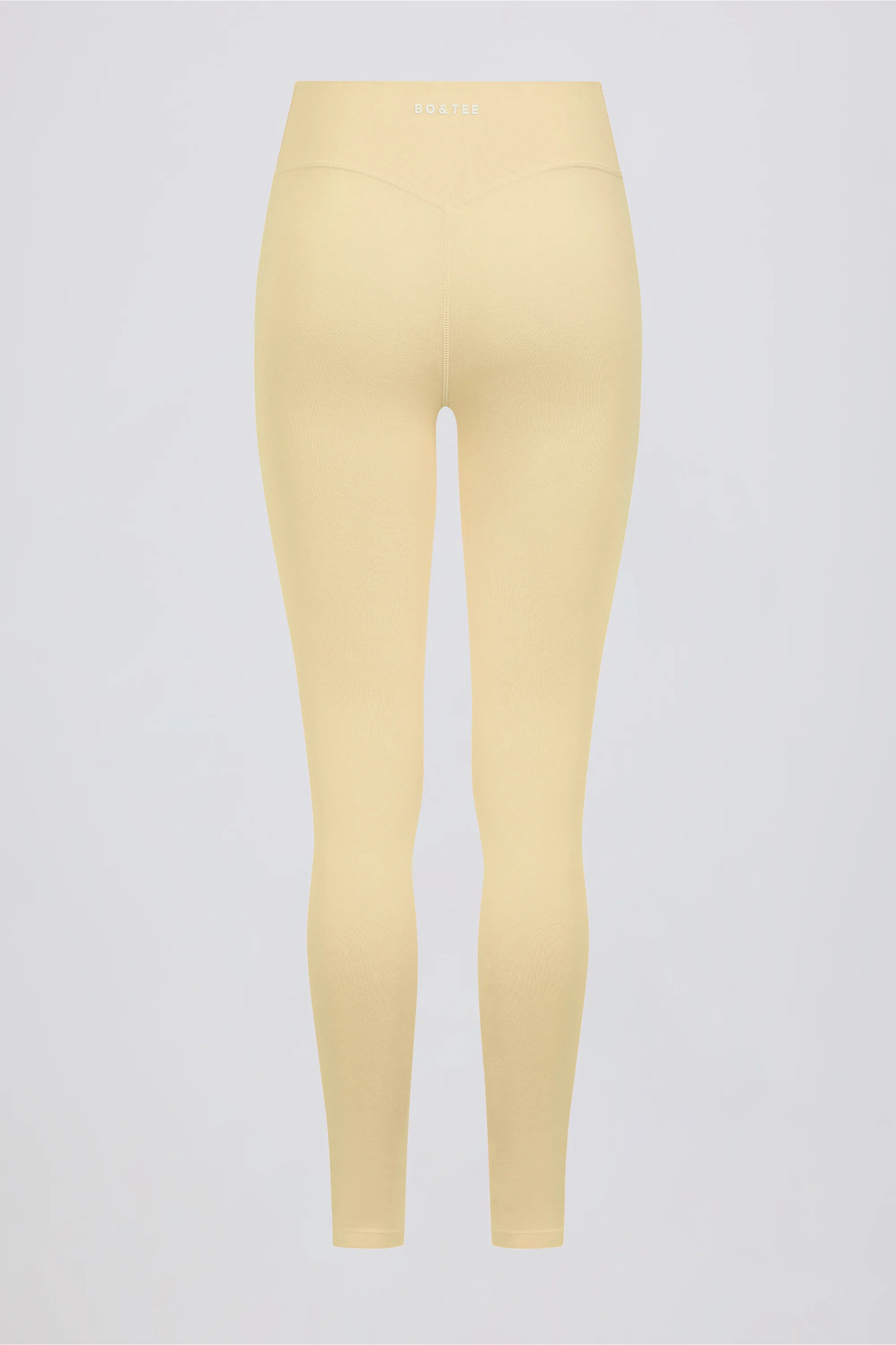 Ruched Mid-Rise Leggings in Lemon Marl