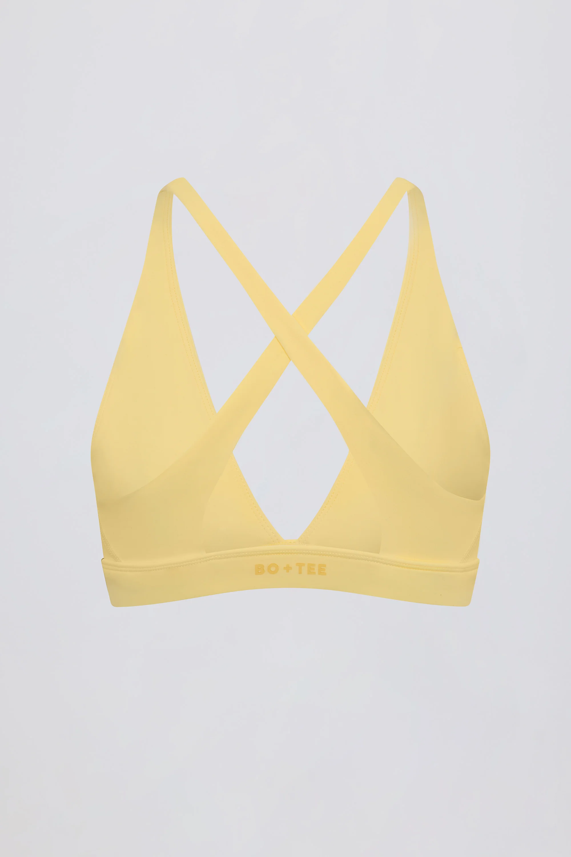 Soft Active Cross-Back Sports Bra in Lemon