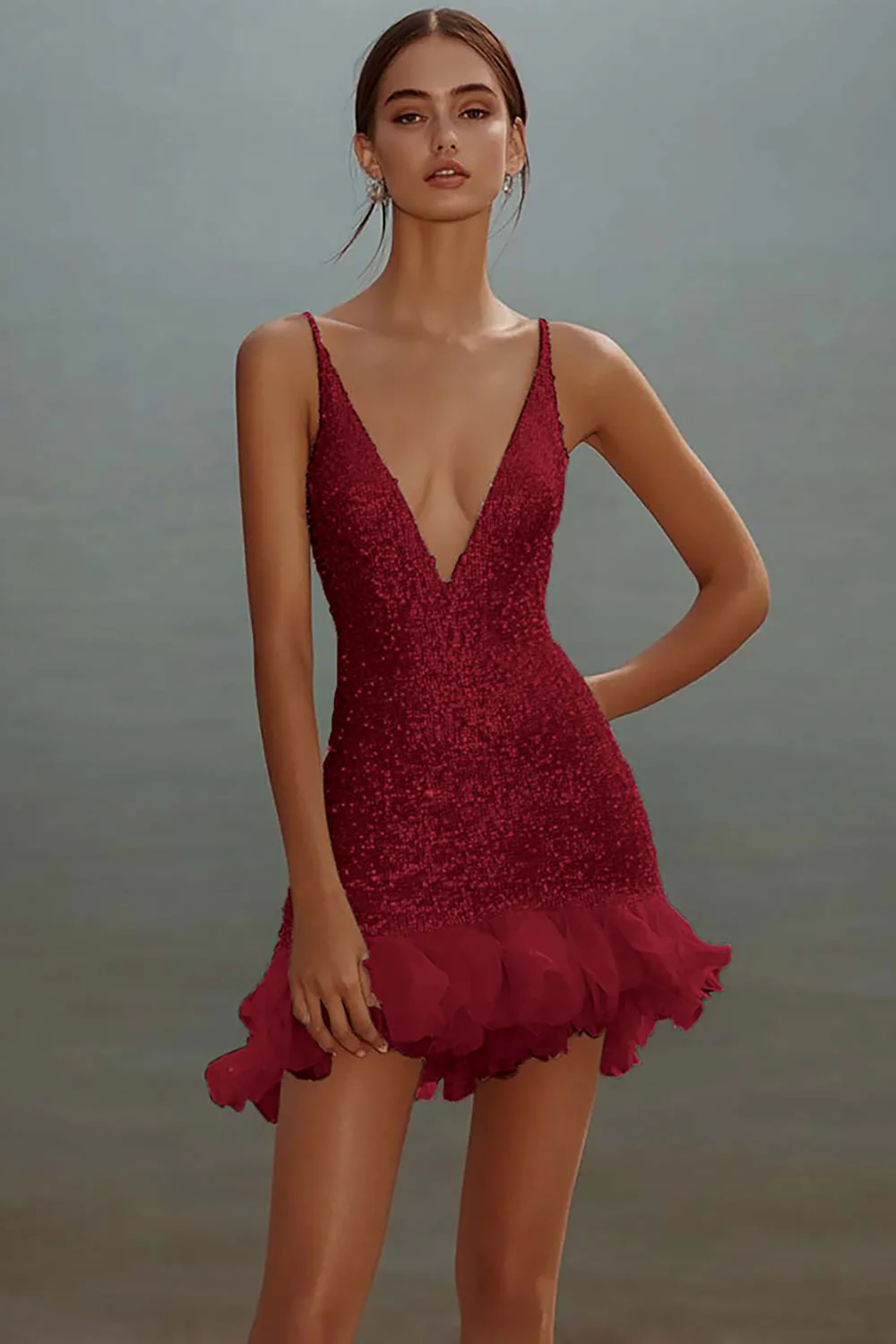 Sparkly White Bodycon Sequins Mini Graduation Homecoming Dress