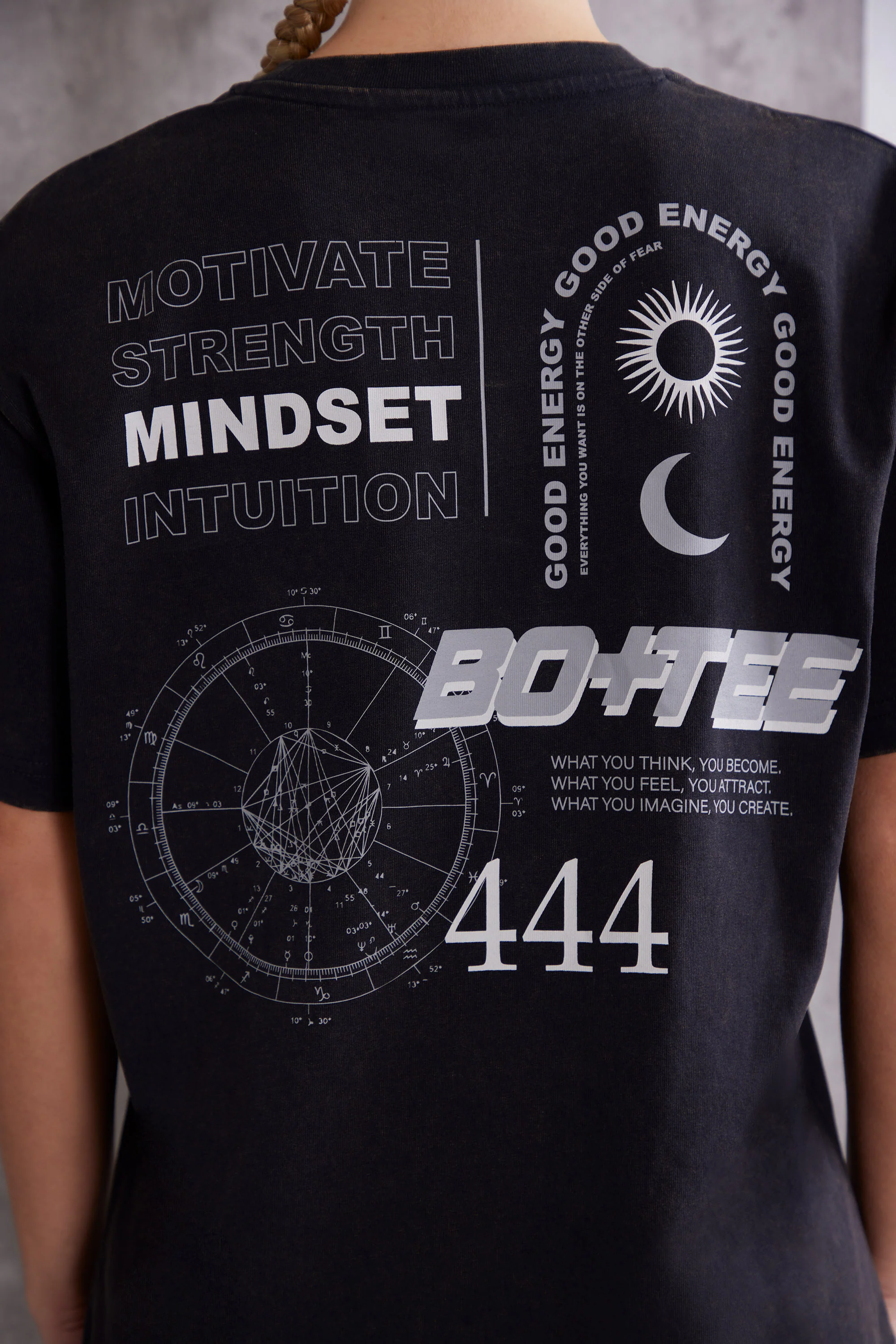 Oversized T-Shirt in Jet Black