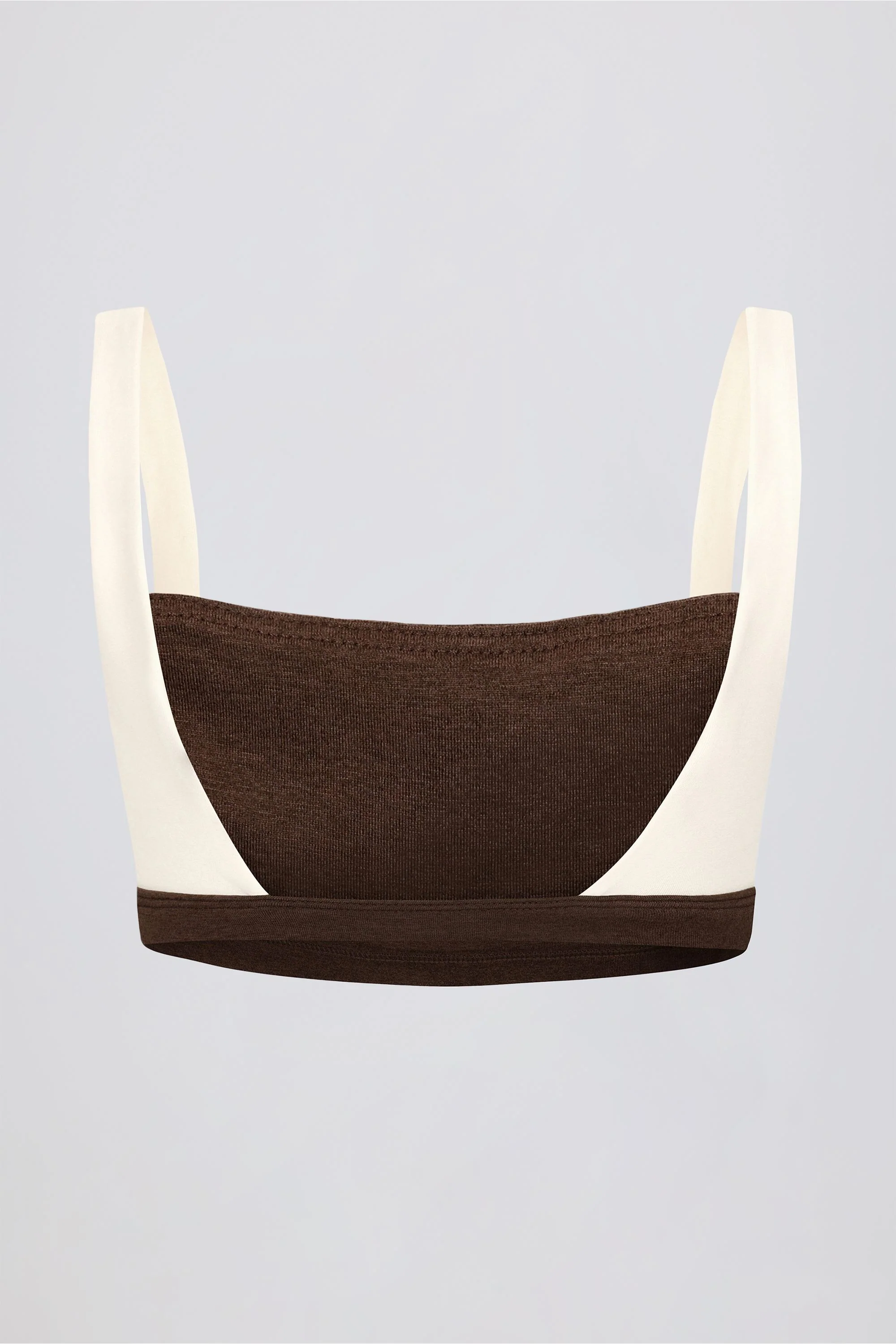 Contrast Sports Bra in Pecan Marl