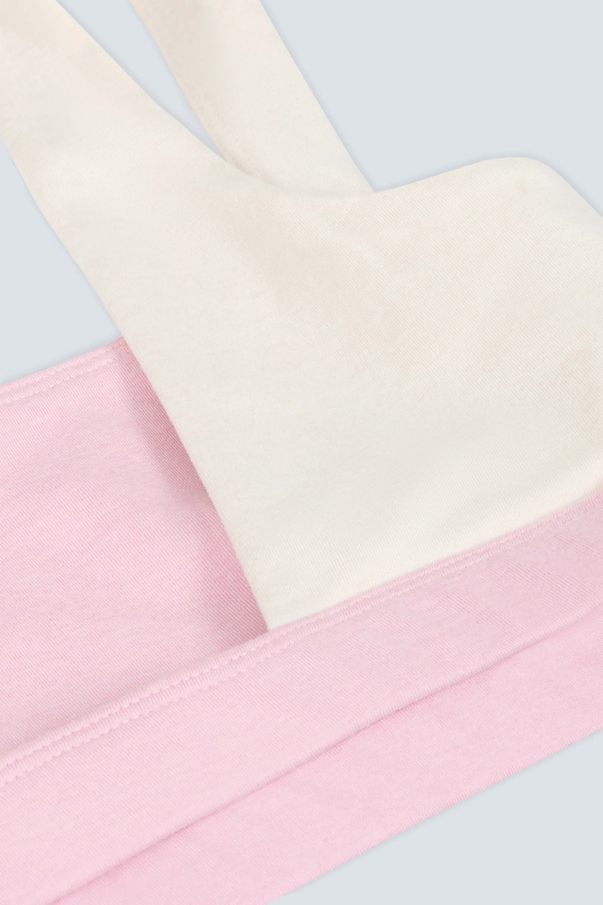 Contrast Sports Bra in Pale Pink Marl