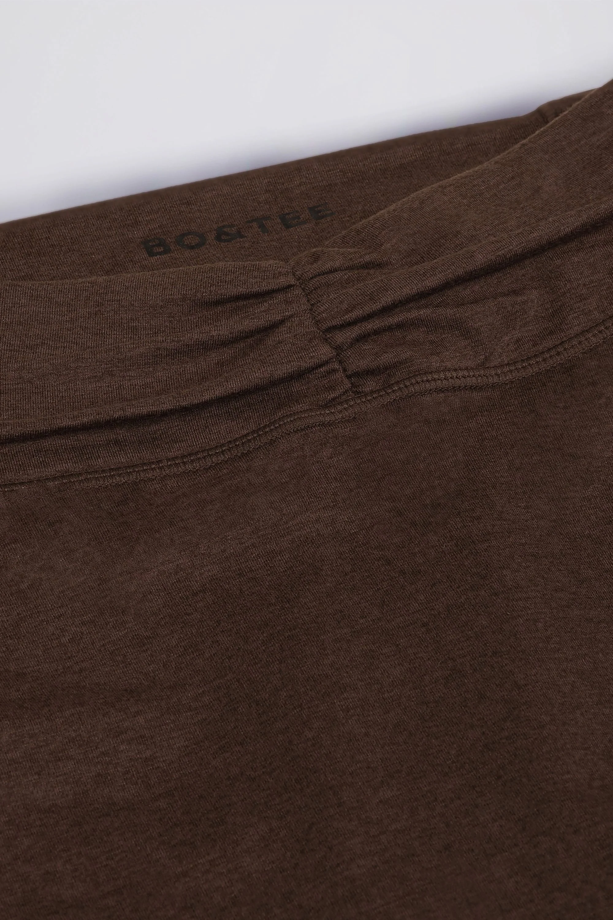 Ruched Mini Shorts in Pecan Marl