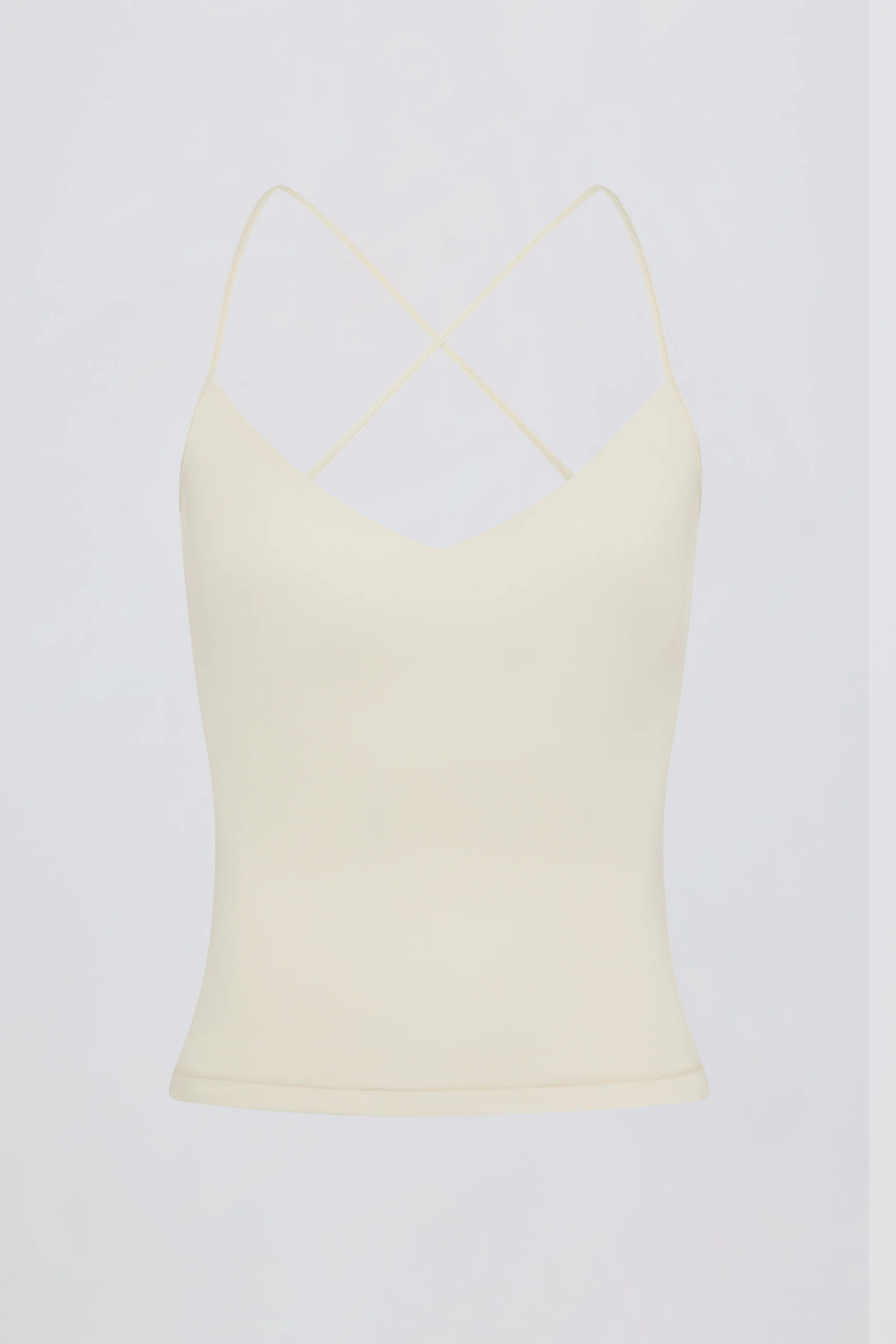 Cross-Back Tank Top in Cream