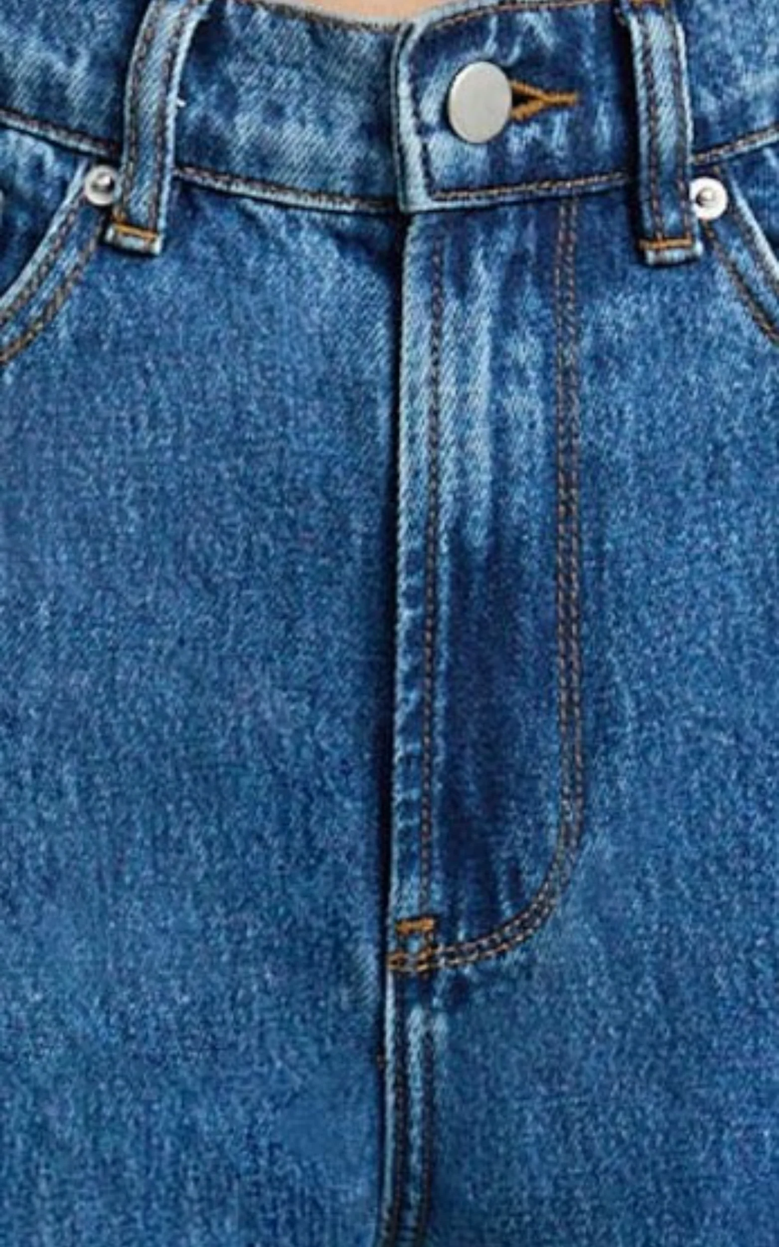 Nessa Jeans - High Waist Straight Leg Jeans in Dark Blue Wash