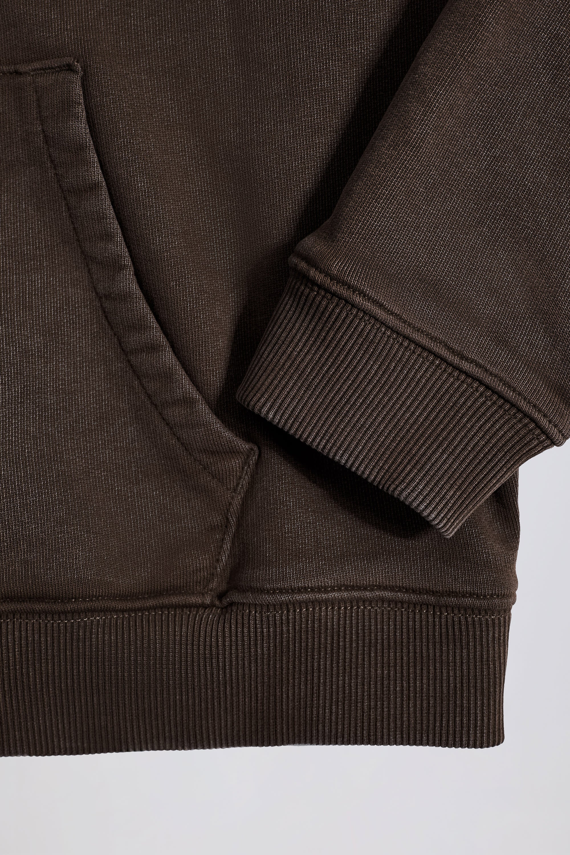 Acid Wash Oversized Hoodie in Brown