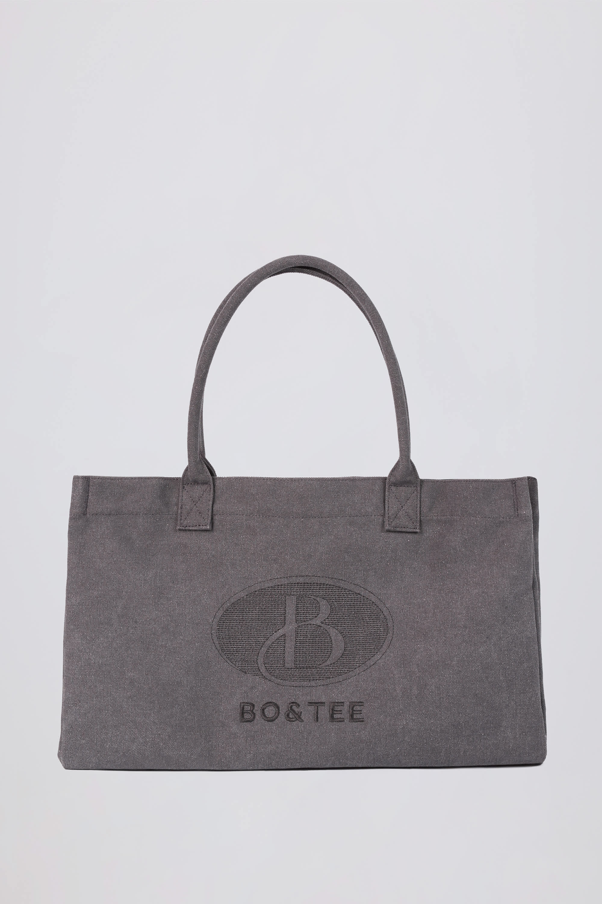 Oversized Canvas Tote Bag in Washed Charcoal