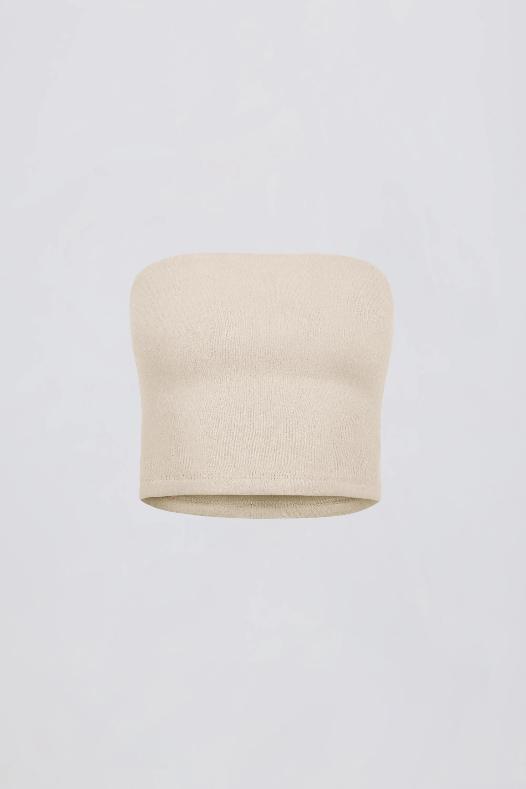 Brushed Jersey Bandeau Top in Ecru