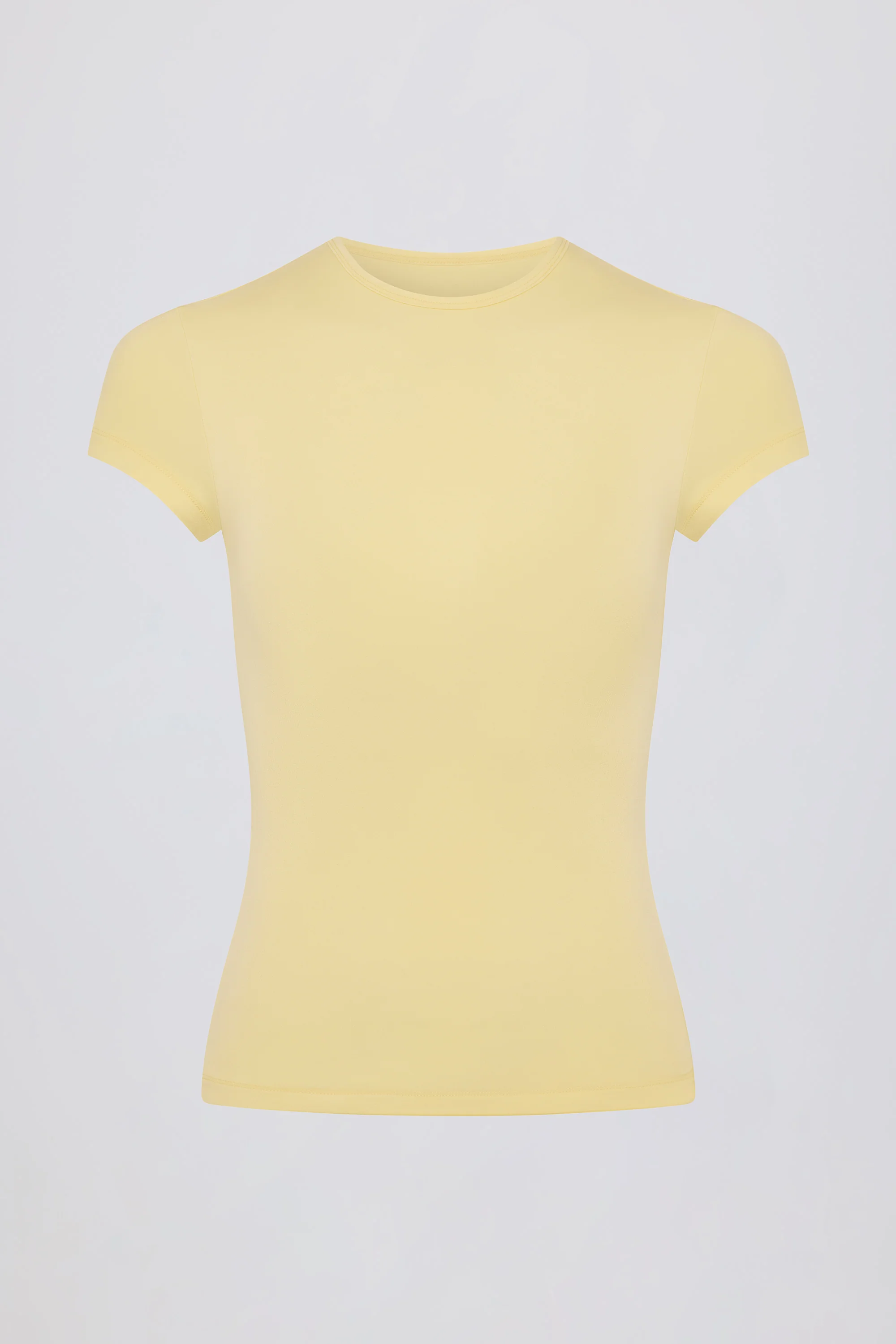 Cut-Out Longline T-Shirt in Lemon