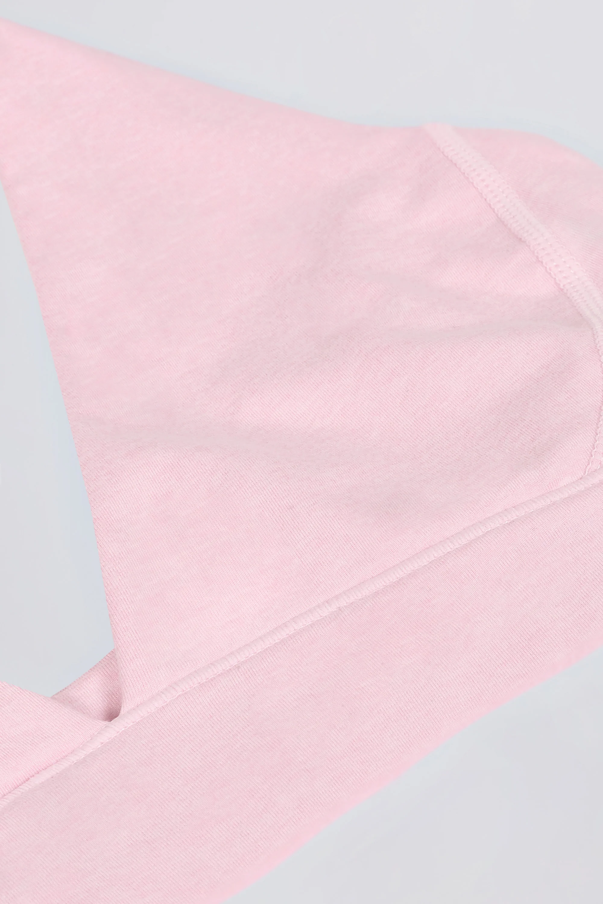 V-Neck Sports Bra in Pale Pink Marl