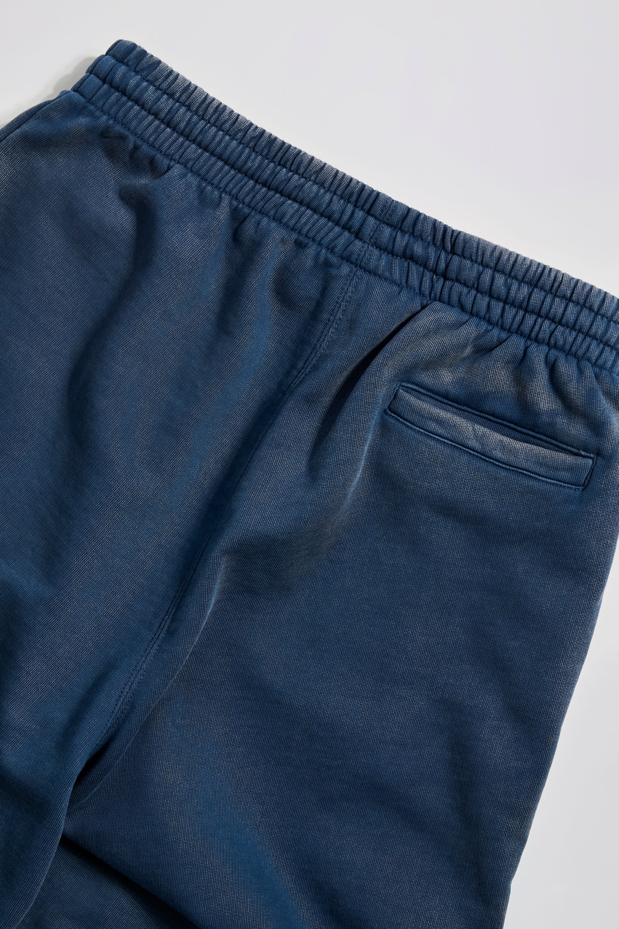 Acid Wash Wide-Leg Joggers in Blue