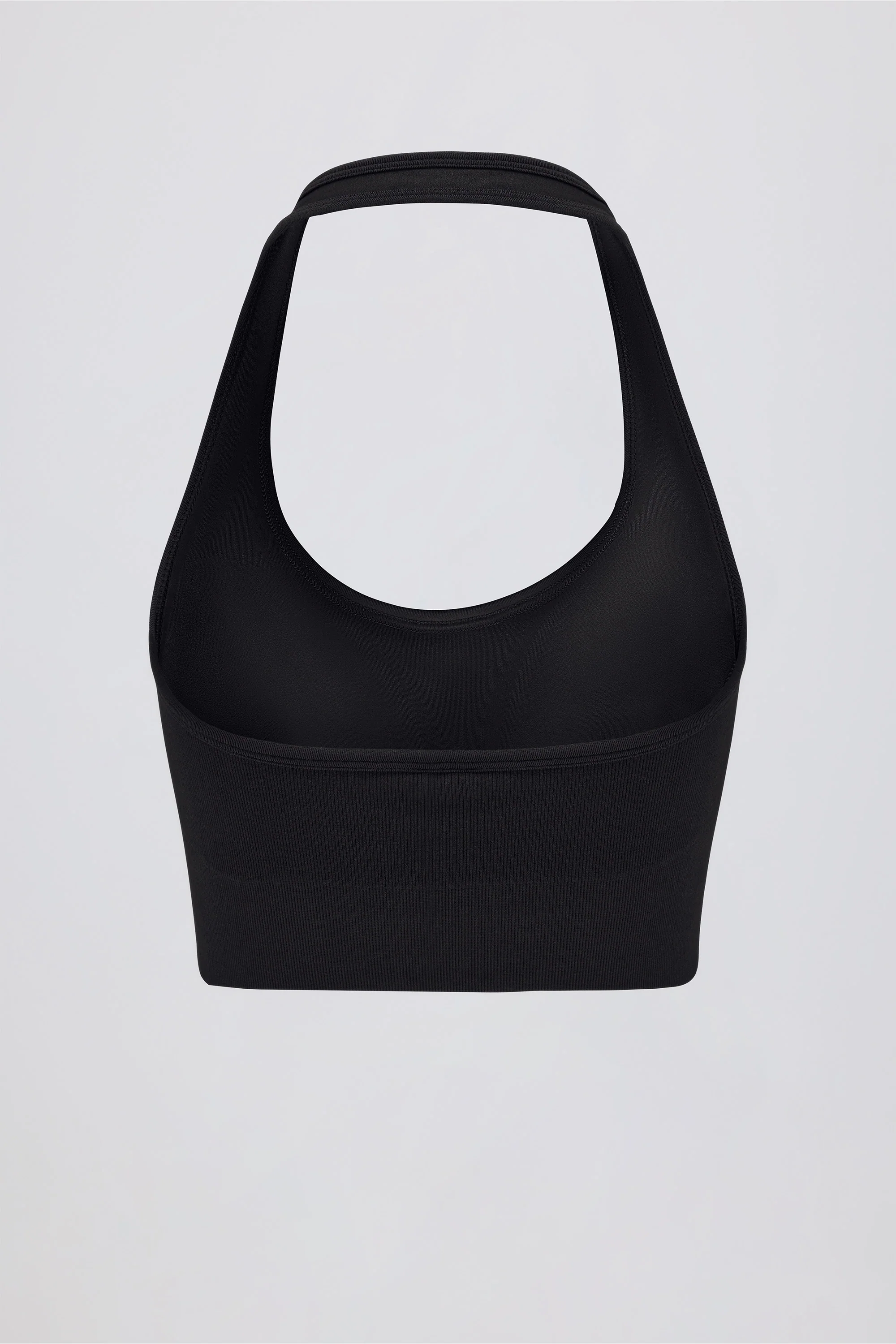 Define Luxe Halterneck Sports Bra in Jet Black