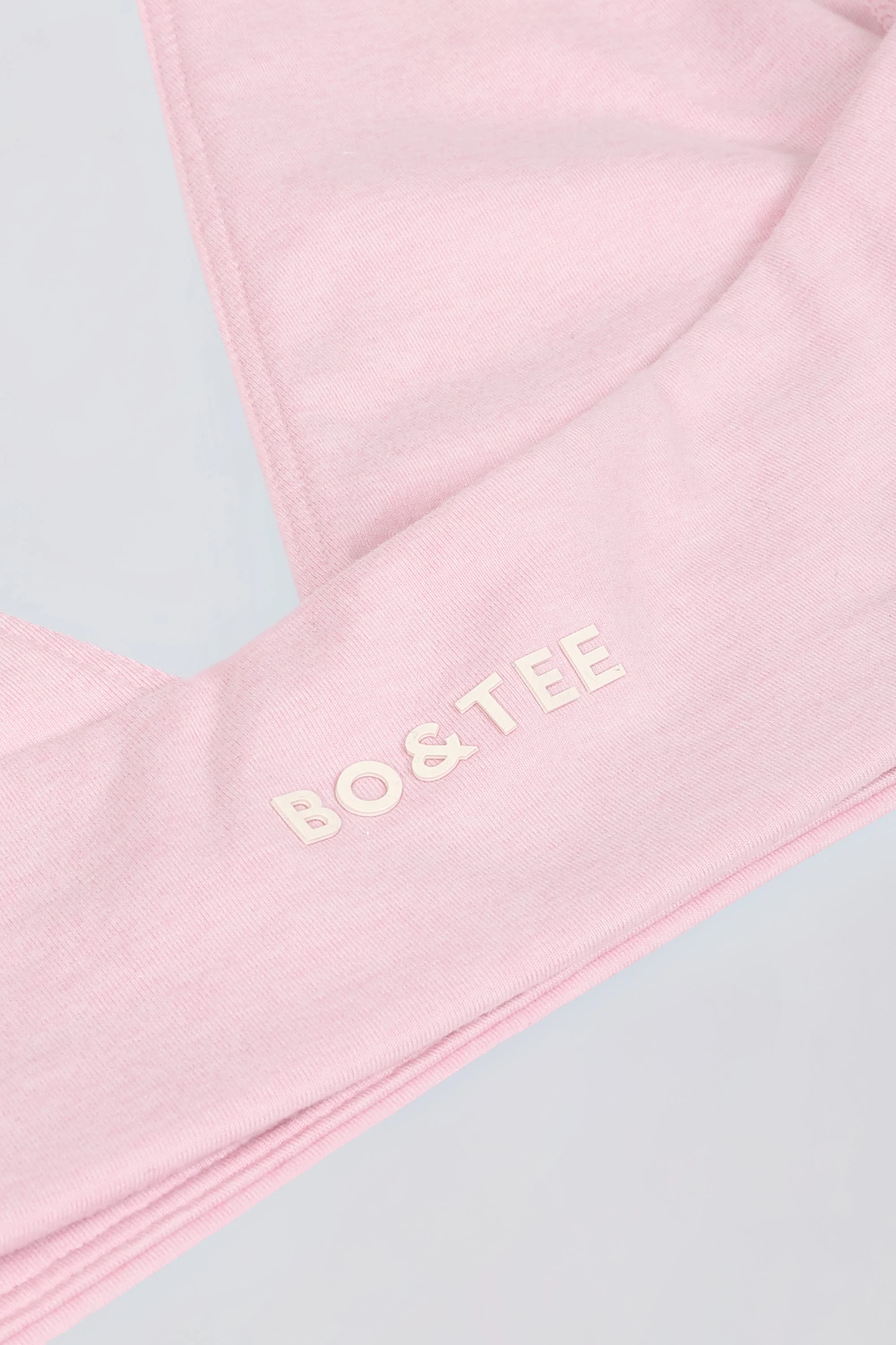 V-Neck Sports Bra in Pale Pink Marl