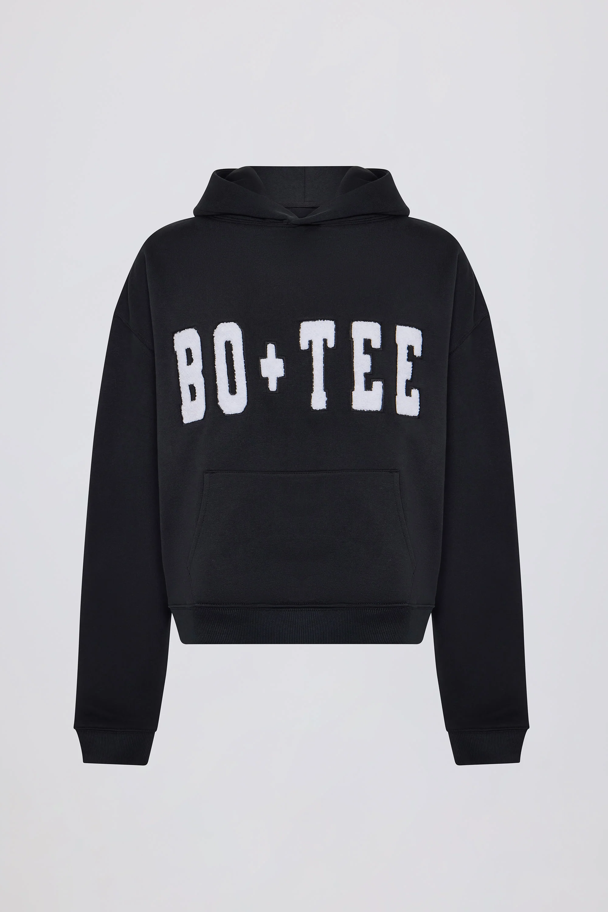 Appliqué Oversized Hoodie in Black