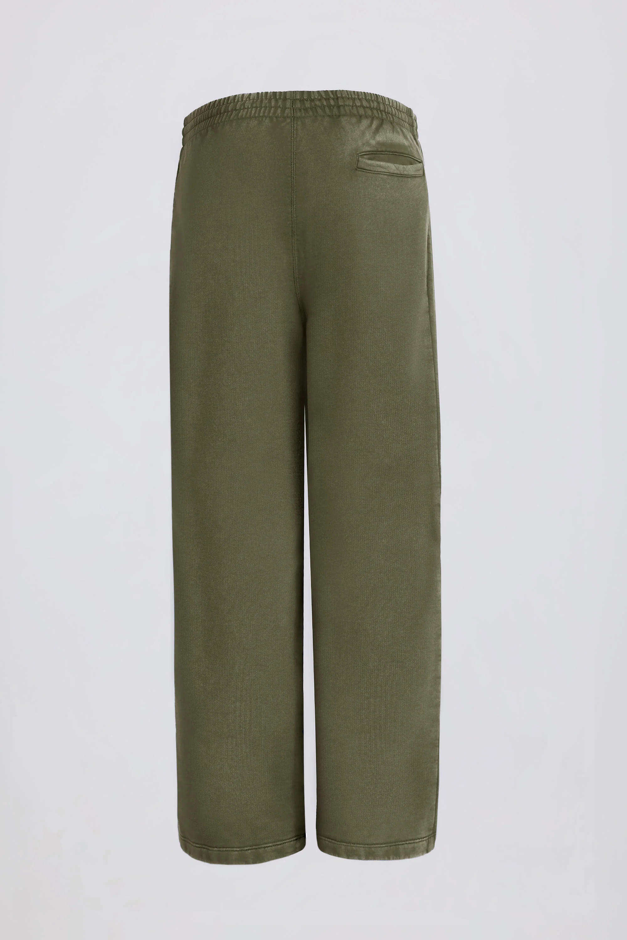 Acid Wash Wide-Leg Joggers in Light Green